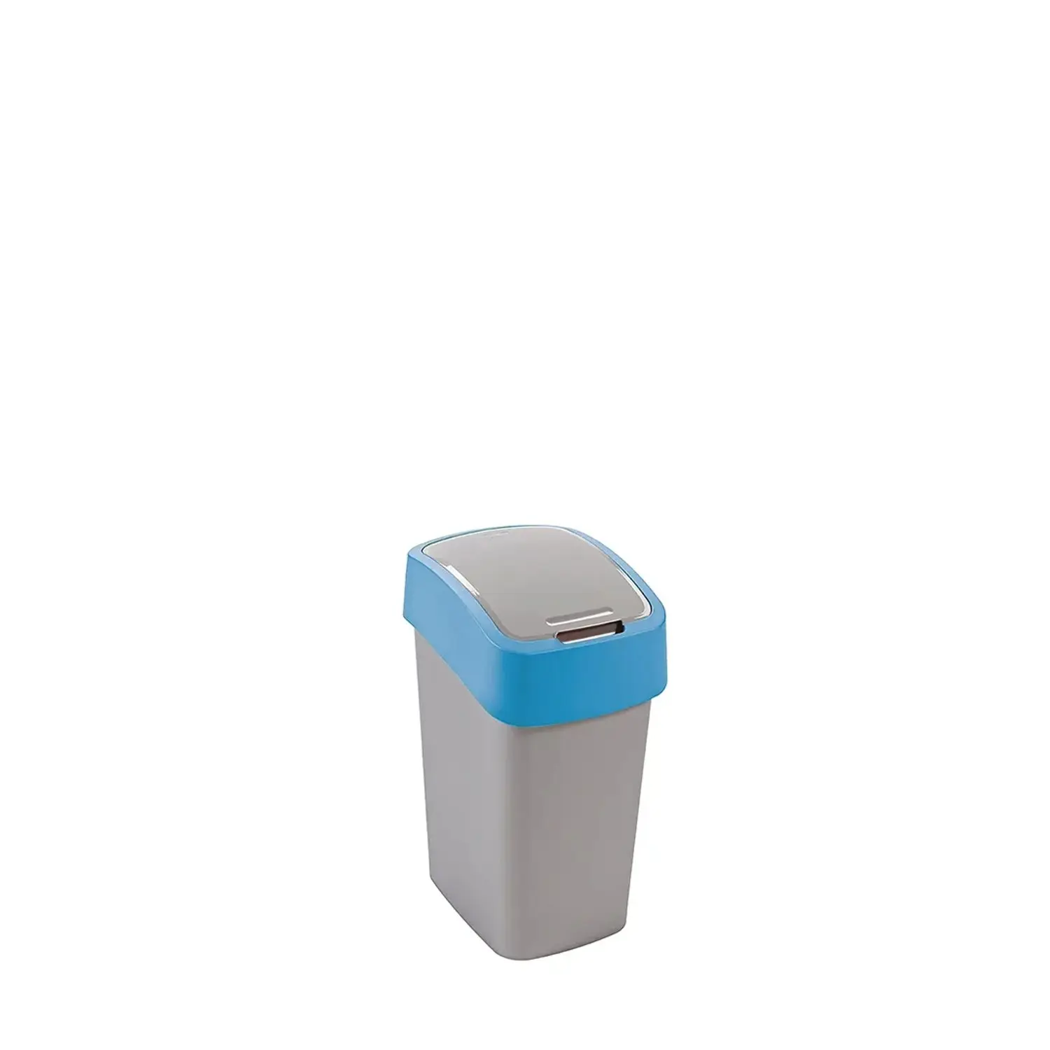 CURVER Odpadkový koš FLIP BIN 9l | stříbrná / modrá