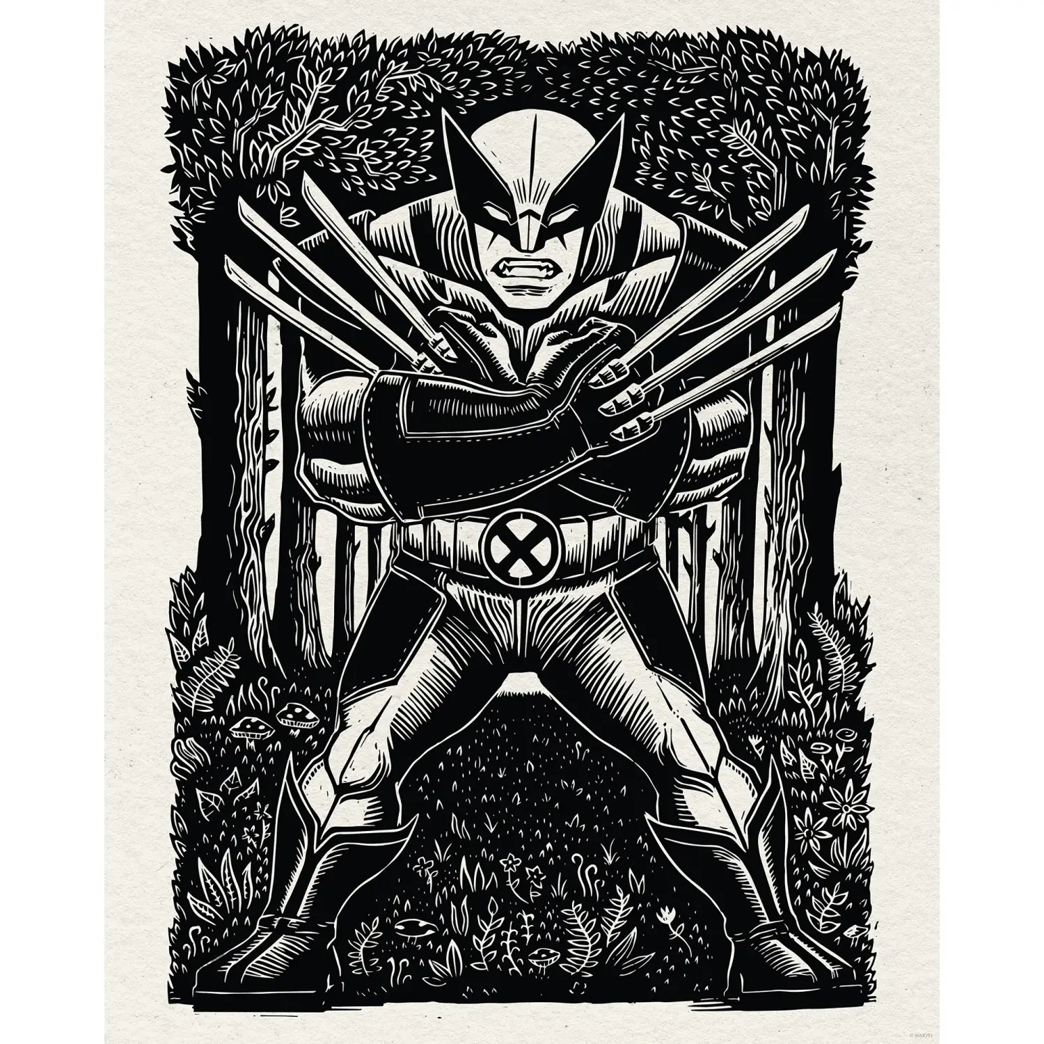 Komar Plakát Marvel Wolverine Lino-Cut 40 x 50 cm