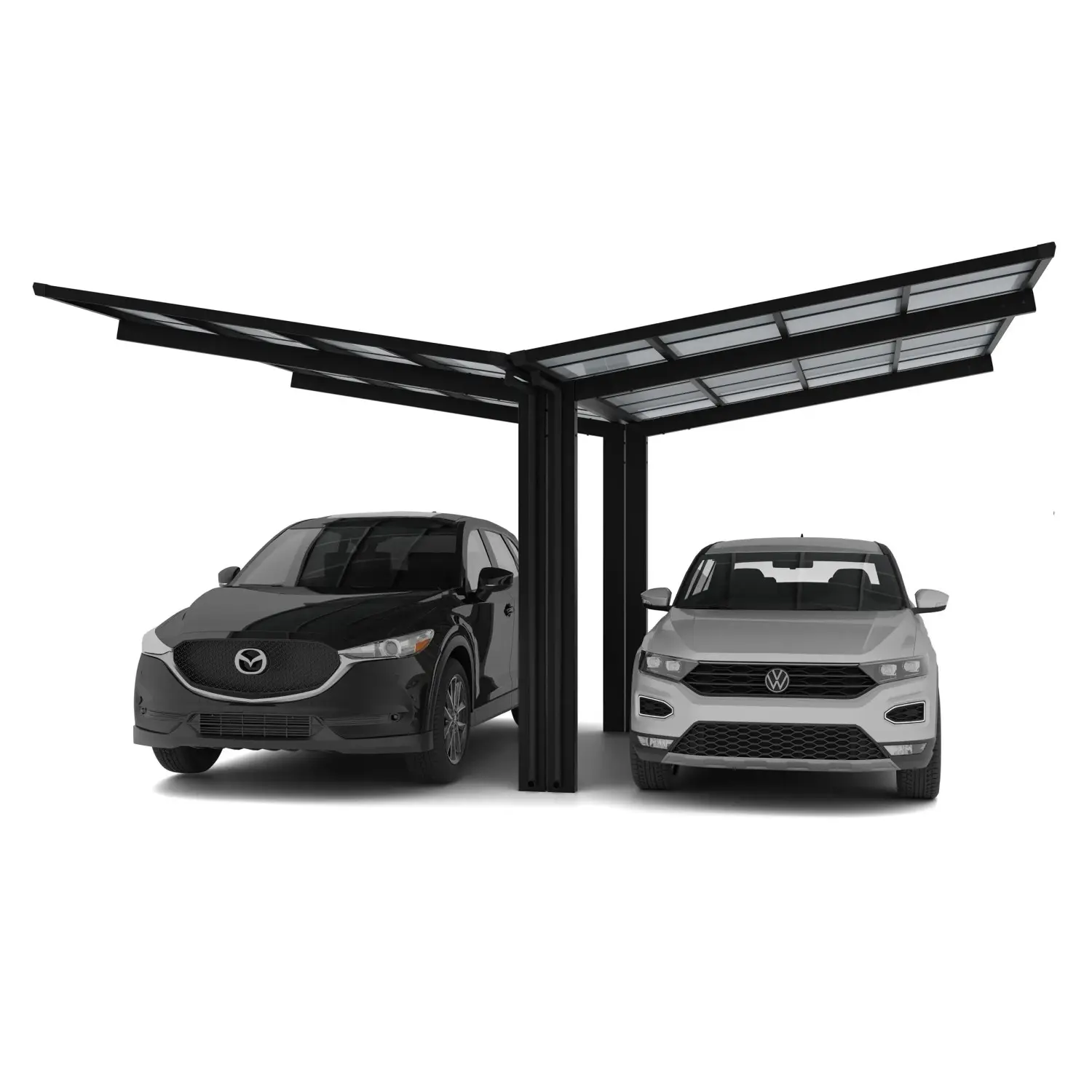 Ximax Alu přístřešek na 2 auta Linea Typ 80-Y černá 548 x 495 cm