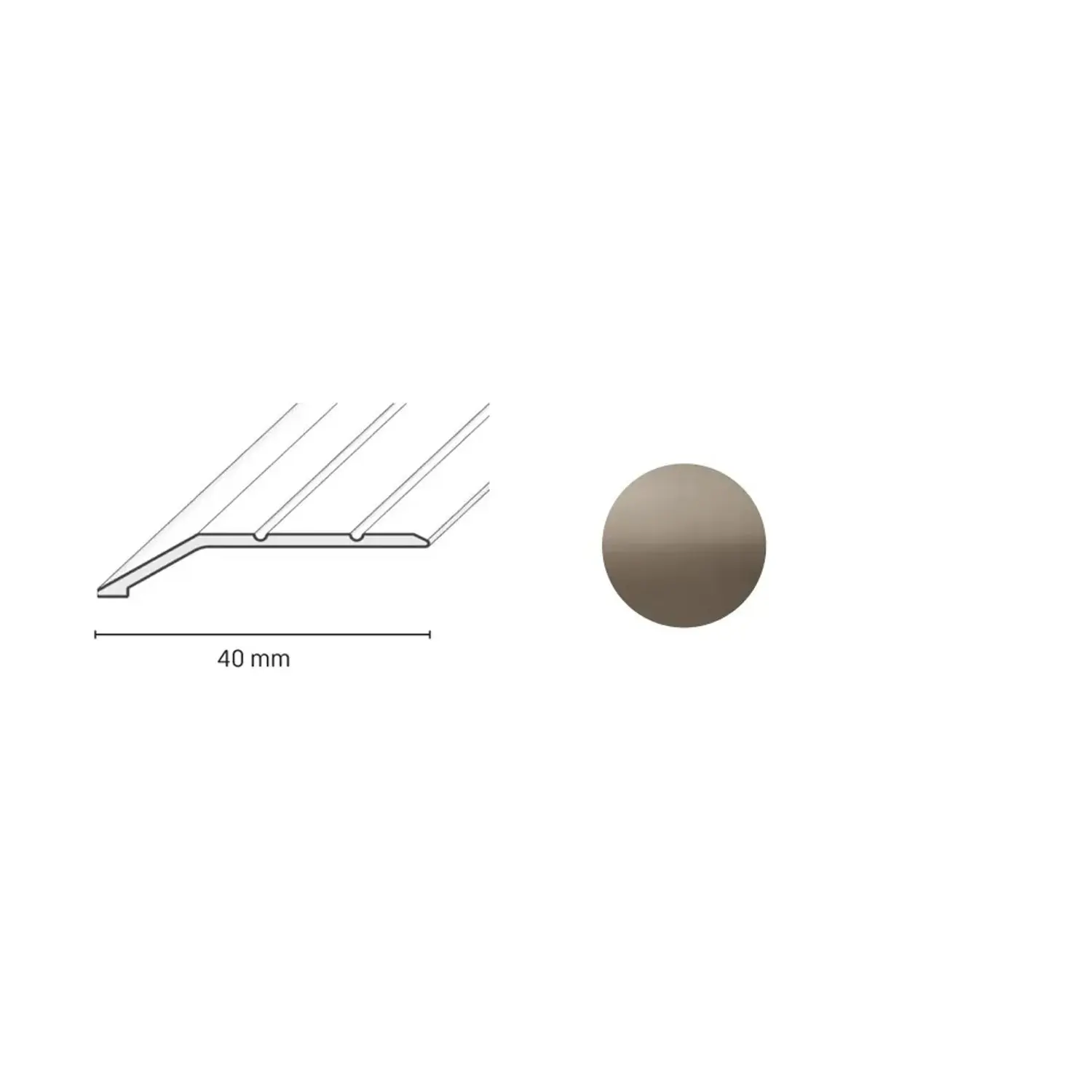 Döllken Profiles Ukončovací profil DP 11 S samolepicí 40 x 8 x 900 mm, champagne