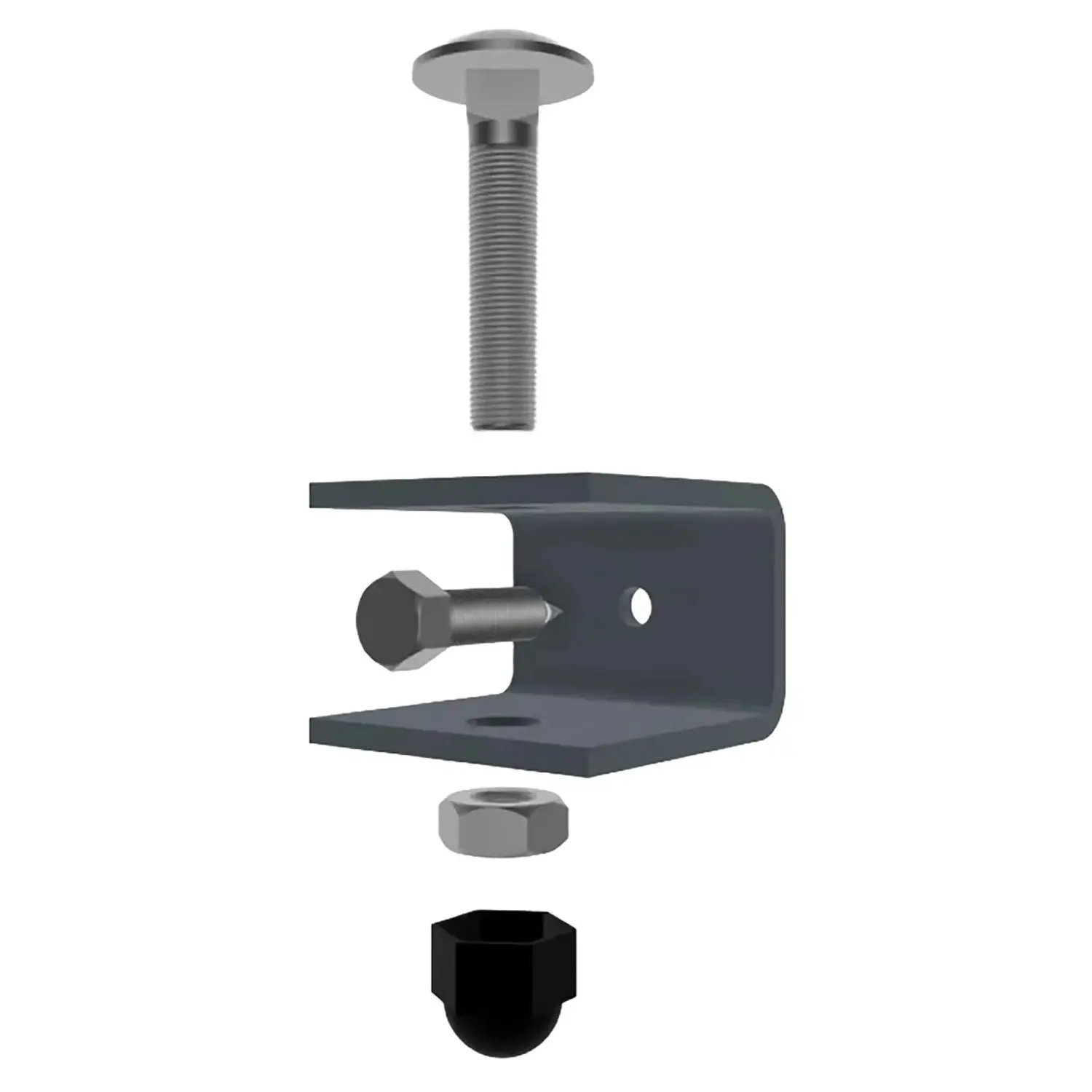 JARMEX U-úchyt pro plotová pole NOVARA, antracit RAL7016, 40 x 40 x 30 mm, 1ks