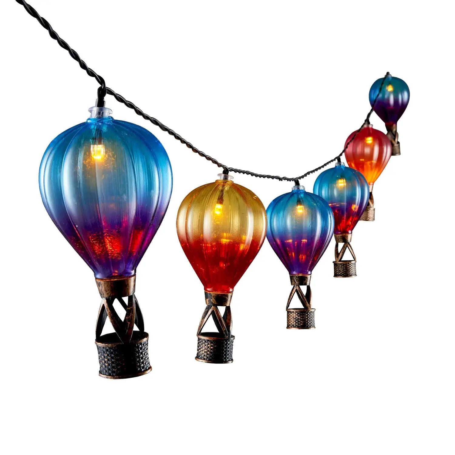 MICA LED solární řetěz s horkovzdušnými balóny 5,8 m