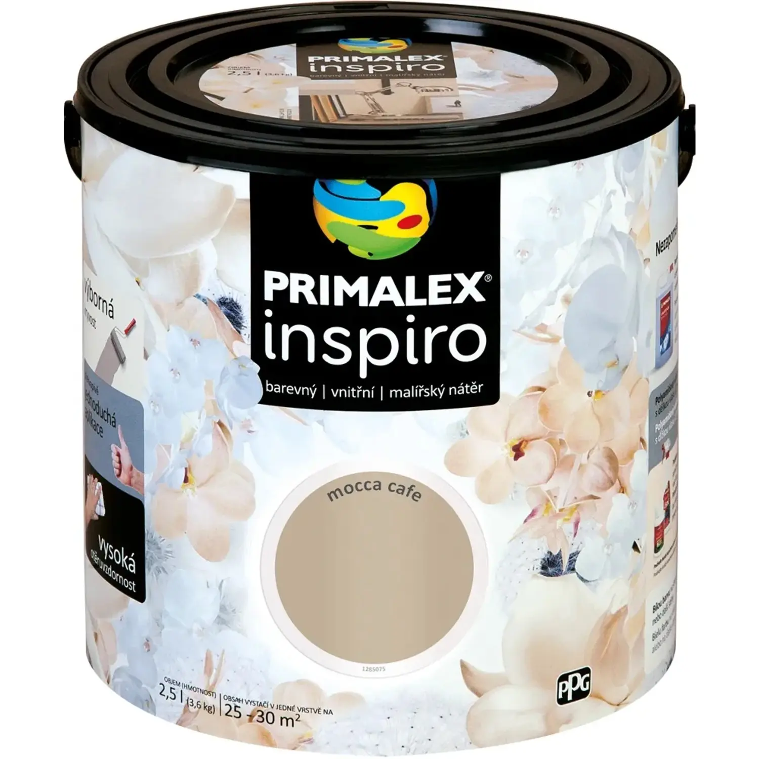 PRIMALEX Barevný vnitřní malířský nátěr Inspiro mocca cafe 2,5 l
