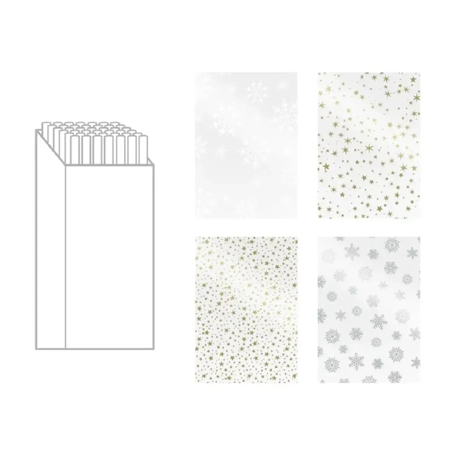 MFP Celofán transparent s vánočním potiskem, 4 motivy, 500 x70 cm