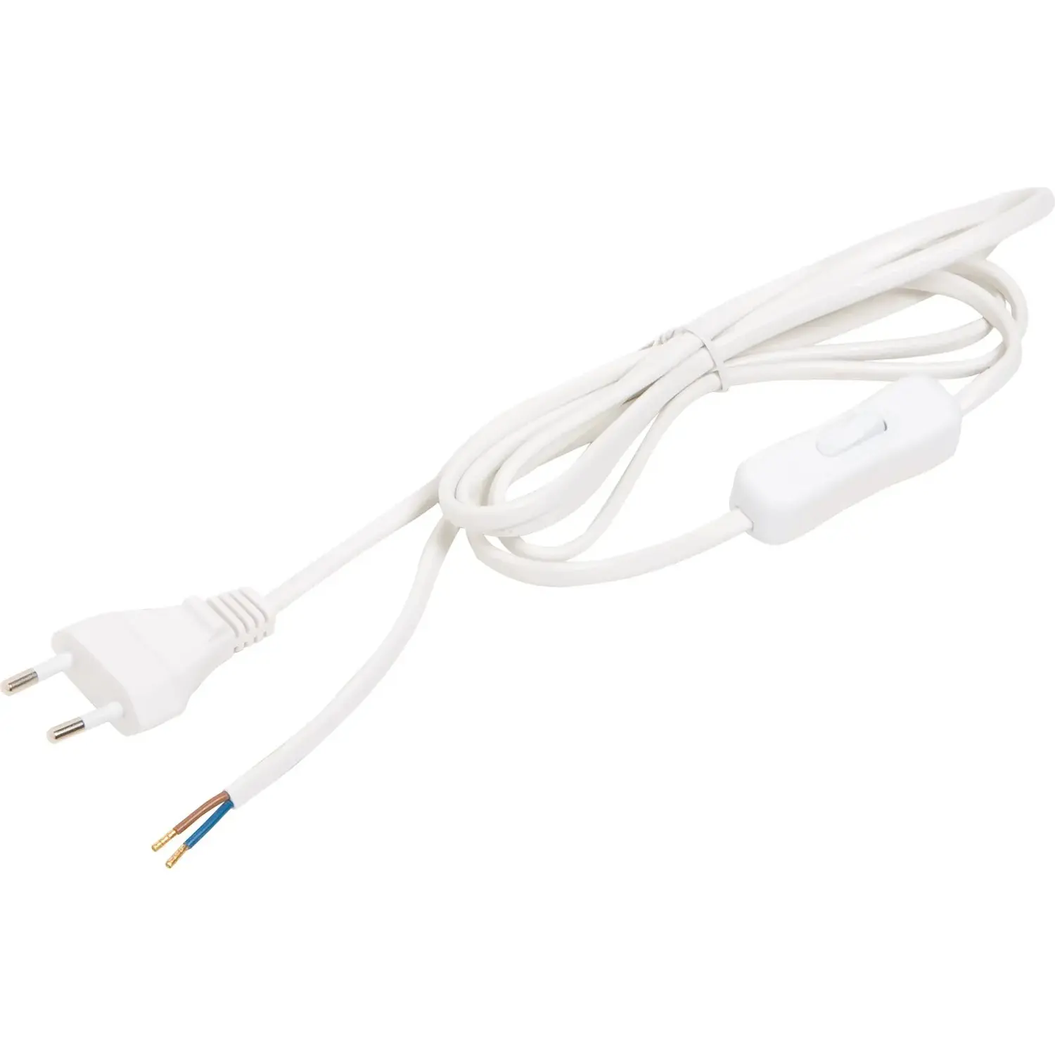 OBI Přívodní kabel 2 m s vypínačem a euro zástrčkou, bílý
