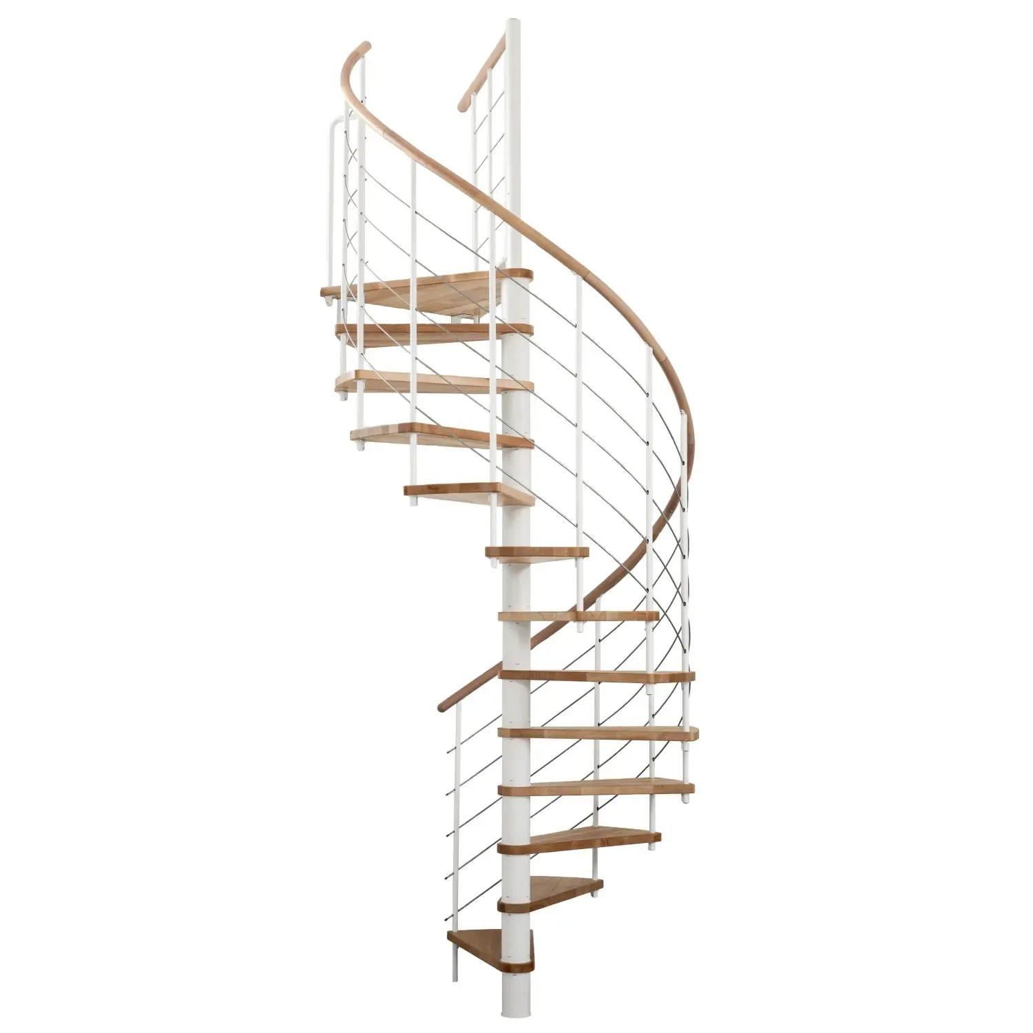 Minka STAIRS Kombinované točité schodiště Venezia buk/bílá pr. 120 cm