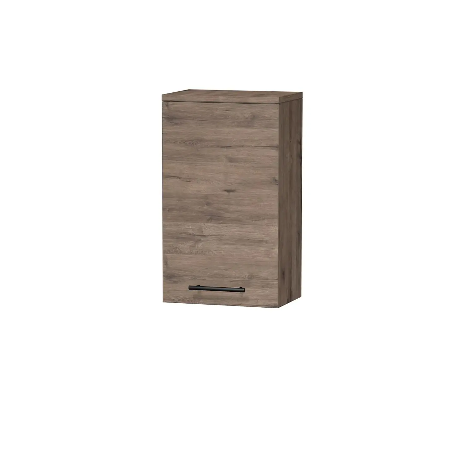 INTEDOOR Horní závěsná skříň BEE pravá, úchyt černý, š. 35 cm, dub Wellington