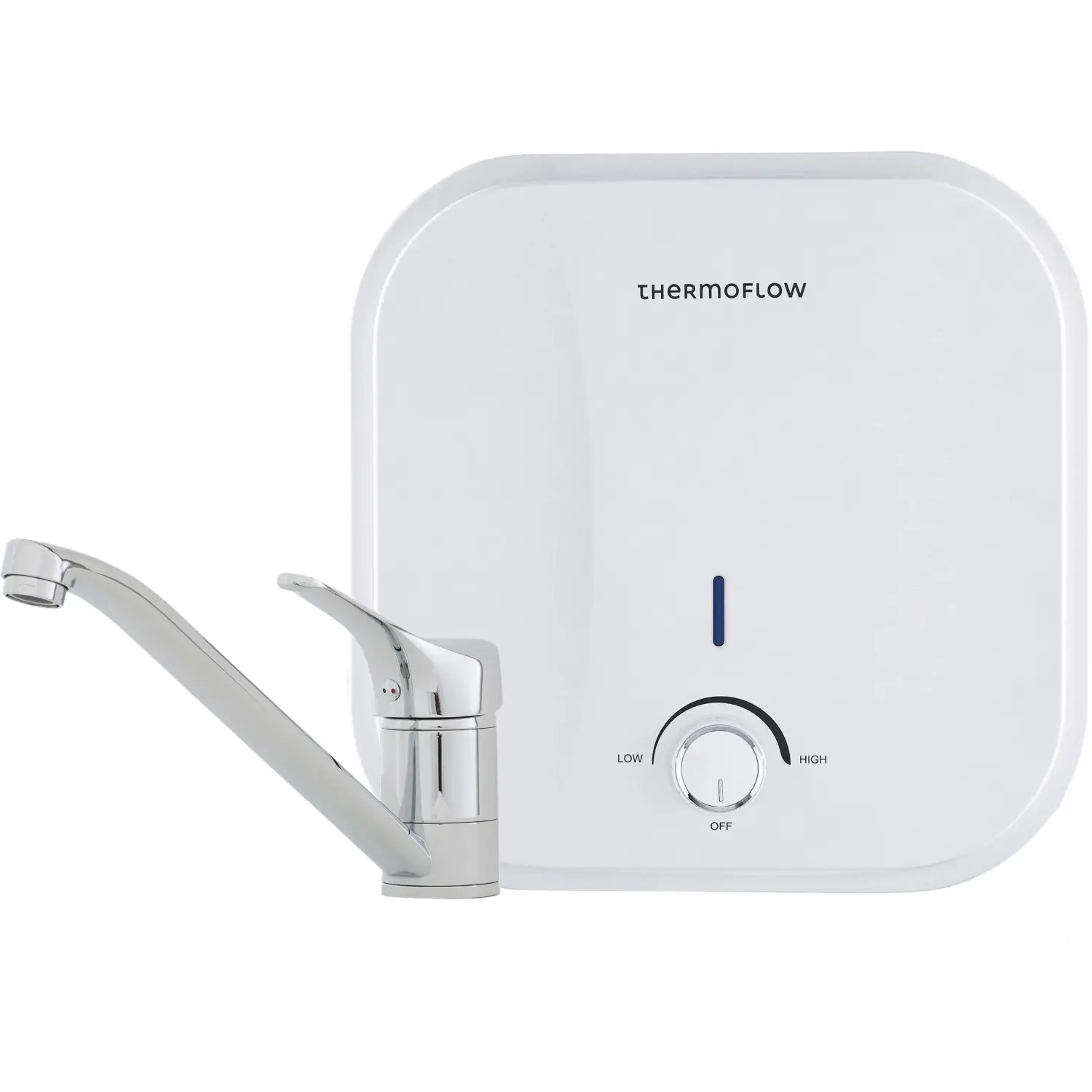 Thermoflow Zásobník pod odběrné místo DS 10 + dřezová baterie Qmix 700