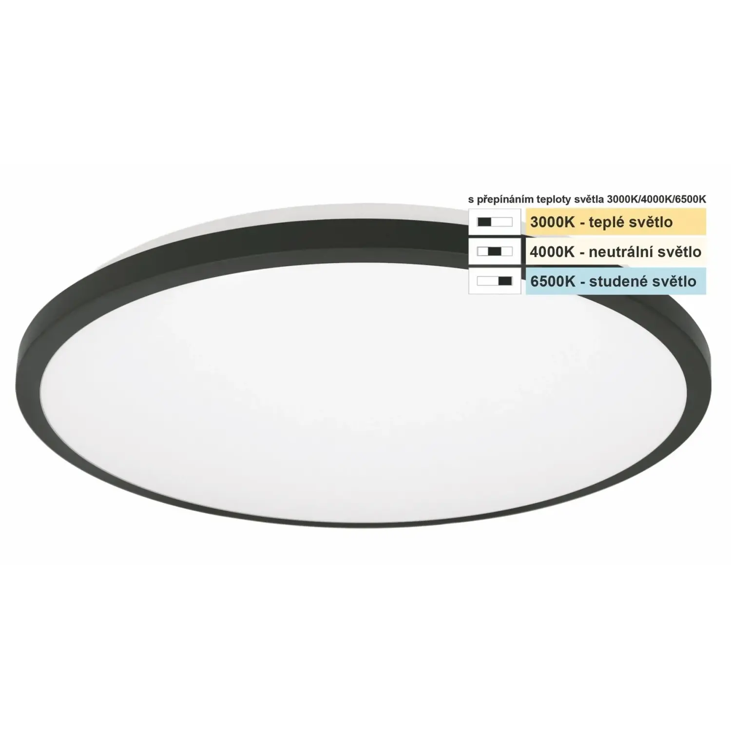 TOP LIGHT Koupelnové stropní LED svítidlo Onyx KS CCT 10W IP44 1000lm pr. 29 cm
