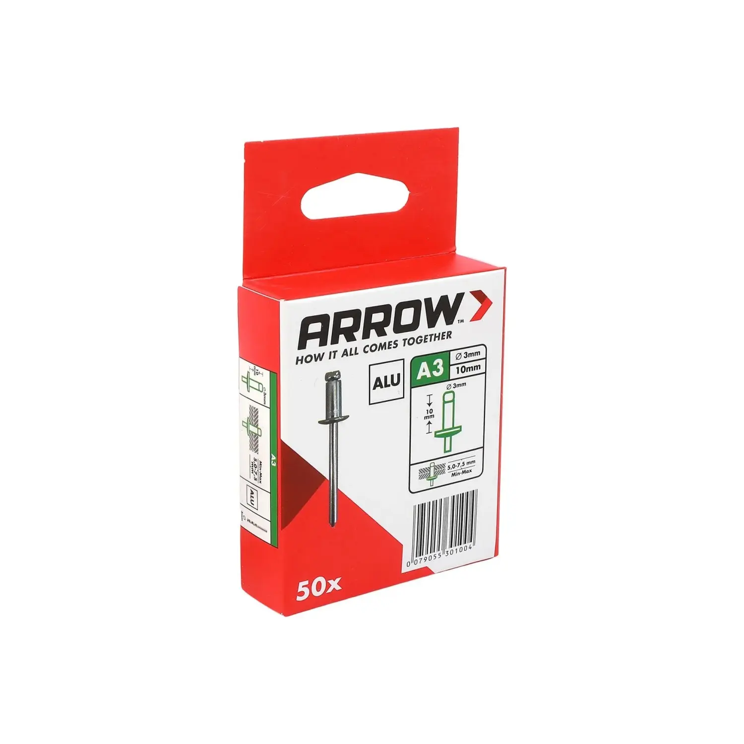 Arrow Trhací nýt RA hliník, pr. 3 x 10 mm, 50 ks