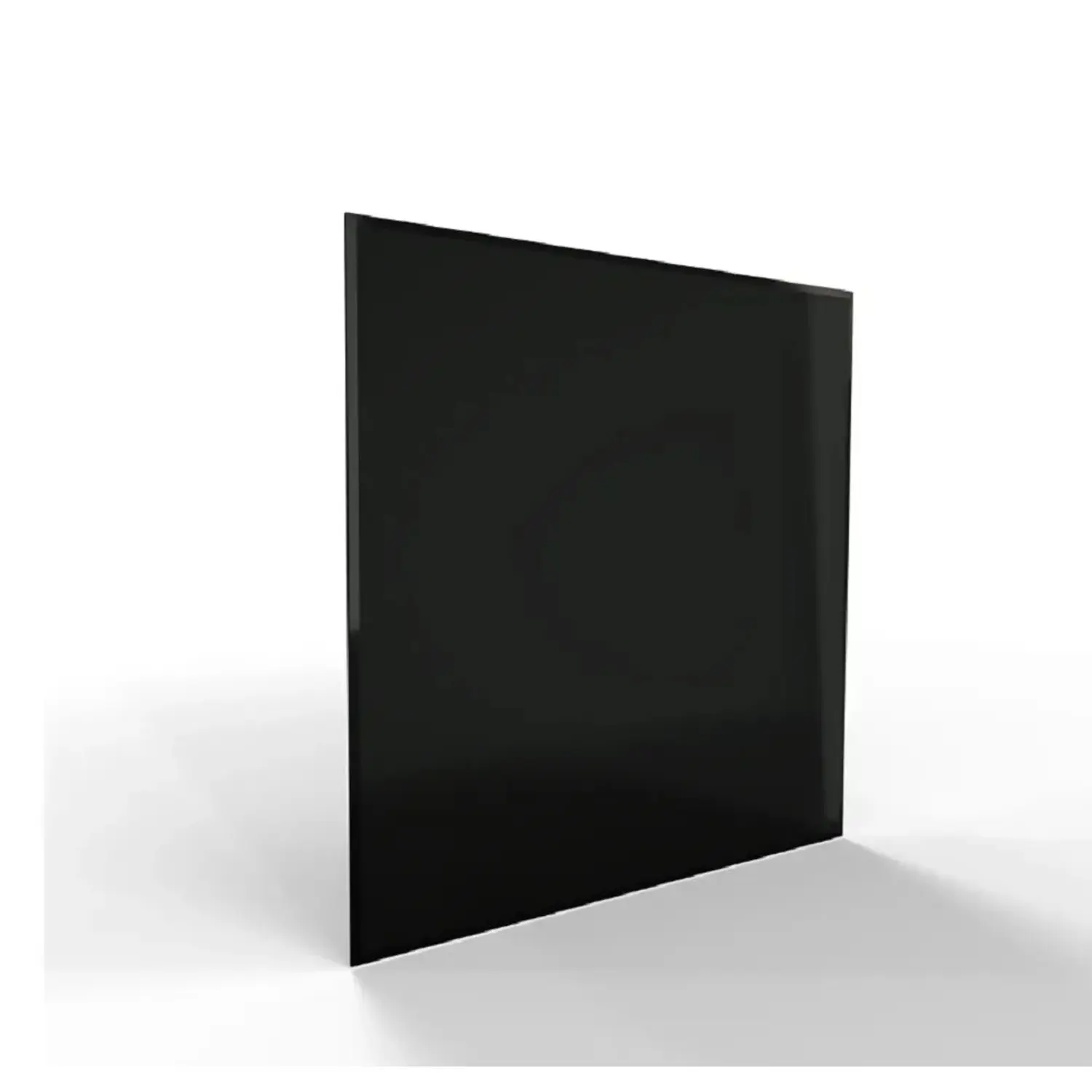 HS Flamingo Sklo pod kamna čtverec, černé, 1000 x 1000 x 6 mm