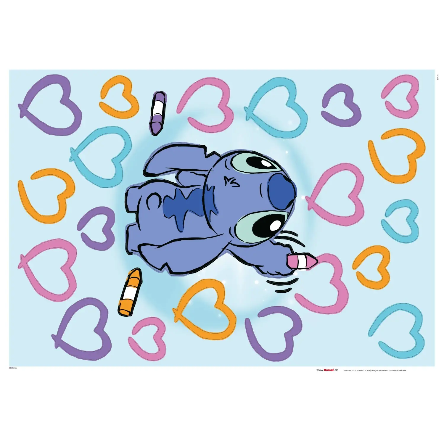 Komar Samolepka na zeď Stitch Artist 50 x 70 cm, 22dílná