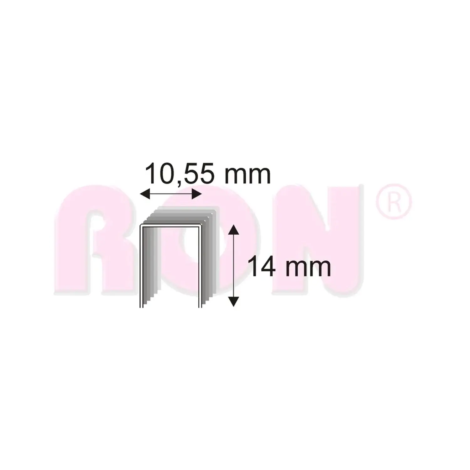 RON Spony čalounické 581/14 MR, 10,55 x 14 mm, 5000 ks