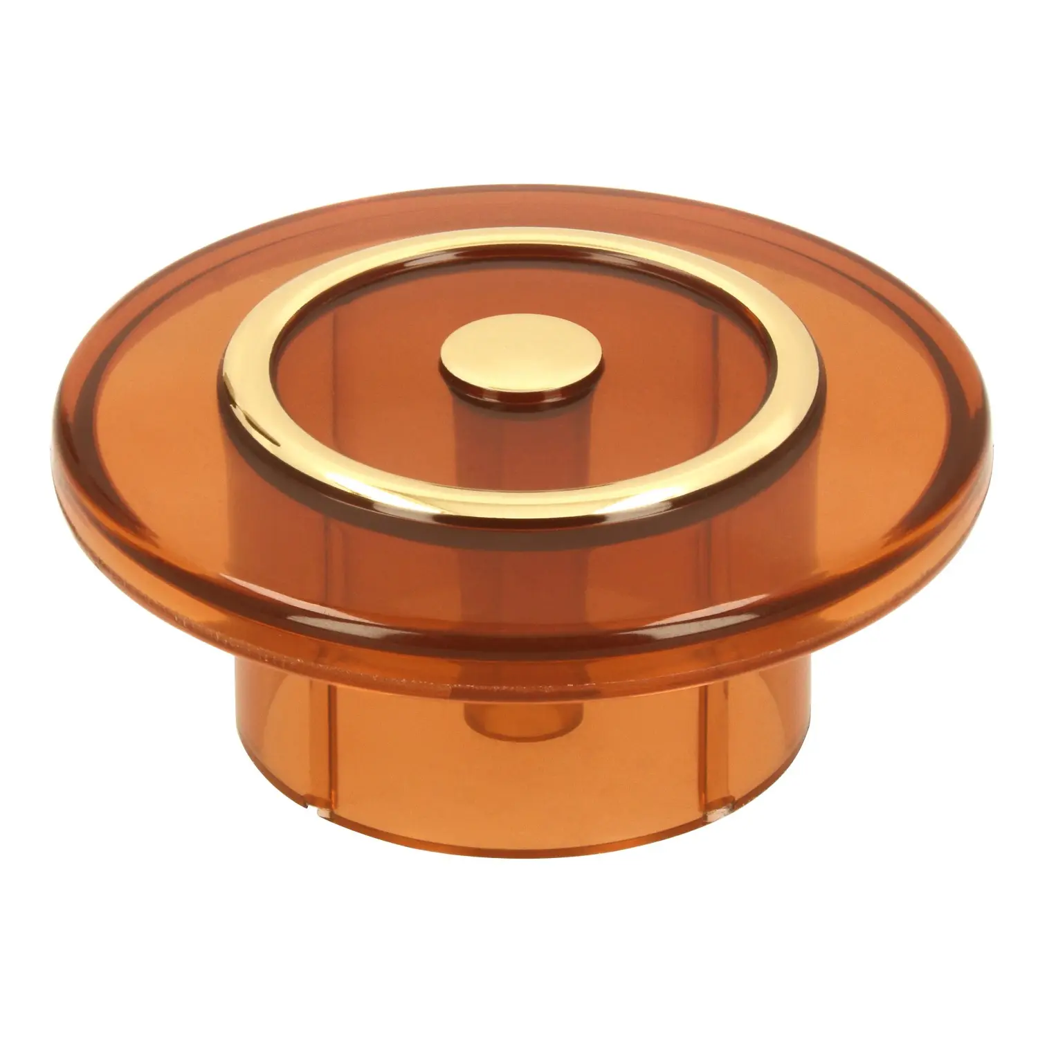 Siro Nábytková knopka SM440 kulatá, plast hnědá/zlatá 47 mm
