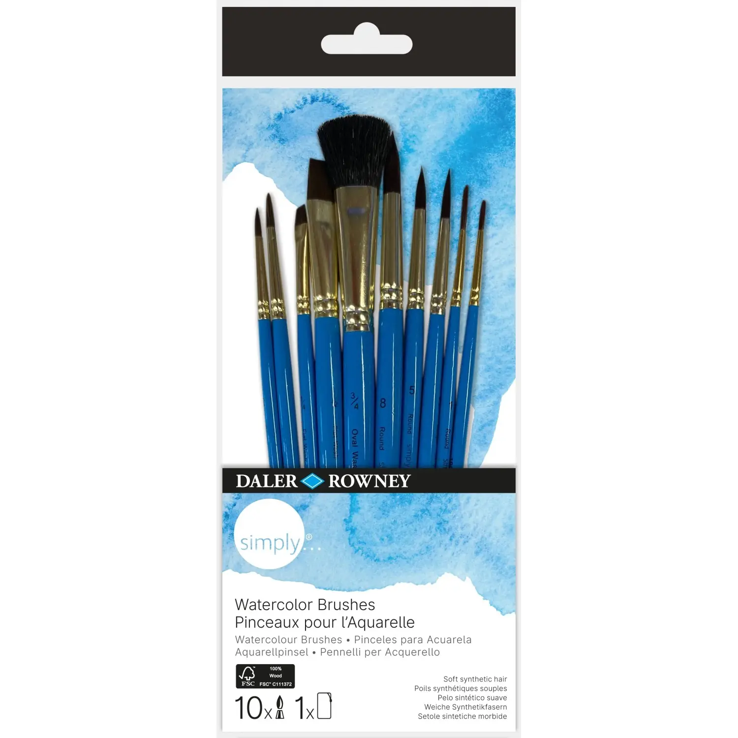 Daler Rowney Sada štětců pro olejovou techniku SIMPLY, 10dílná