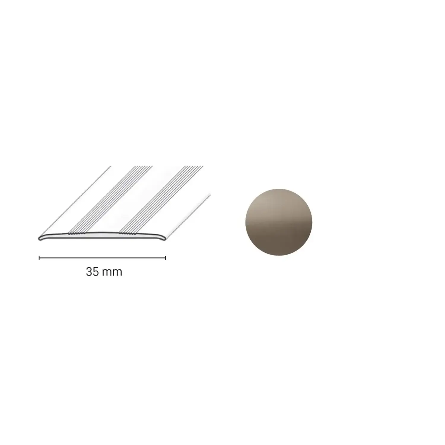 Döllken Profiles Přechodový profil DP 08 S samolepicí 35 x 1800 mm, champagne