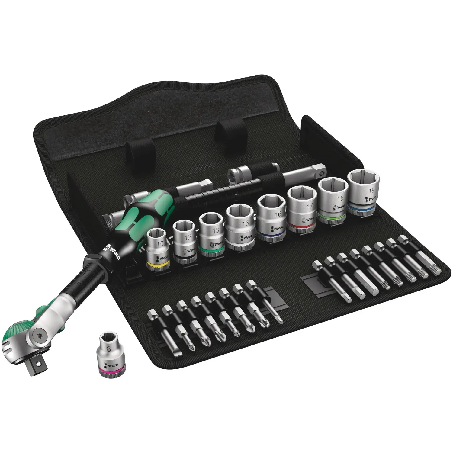 Wera Ráčnová sada Zyklop Speed 8100 SB 6, metrická, 3/8", 28dílná