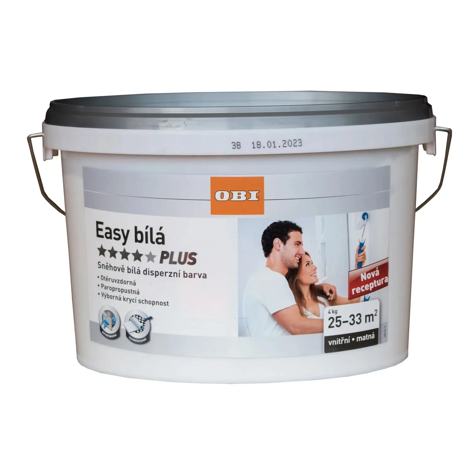 OBI Interiérová barva Easy Plus bílá matná 4 kg