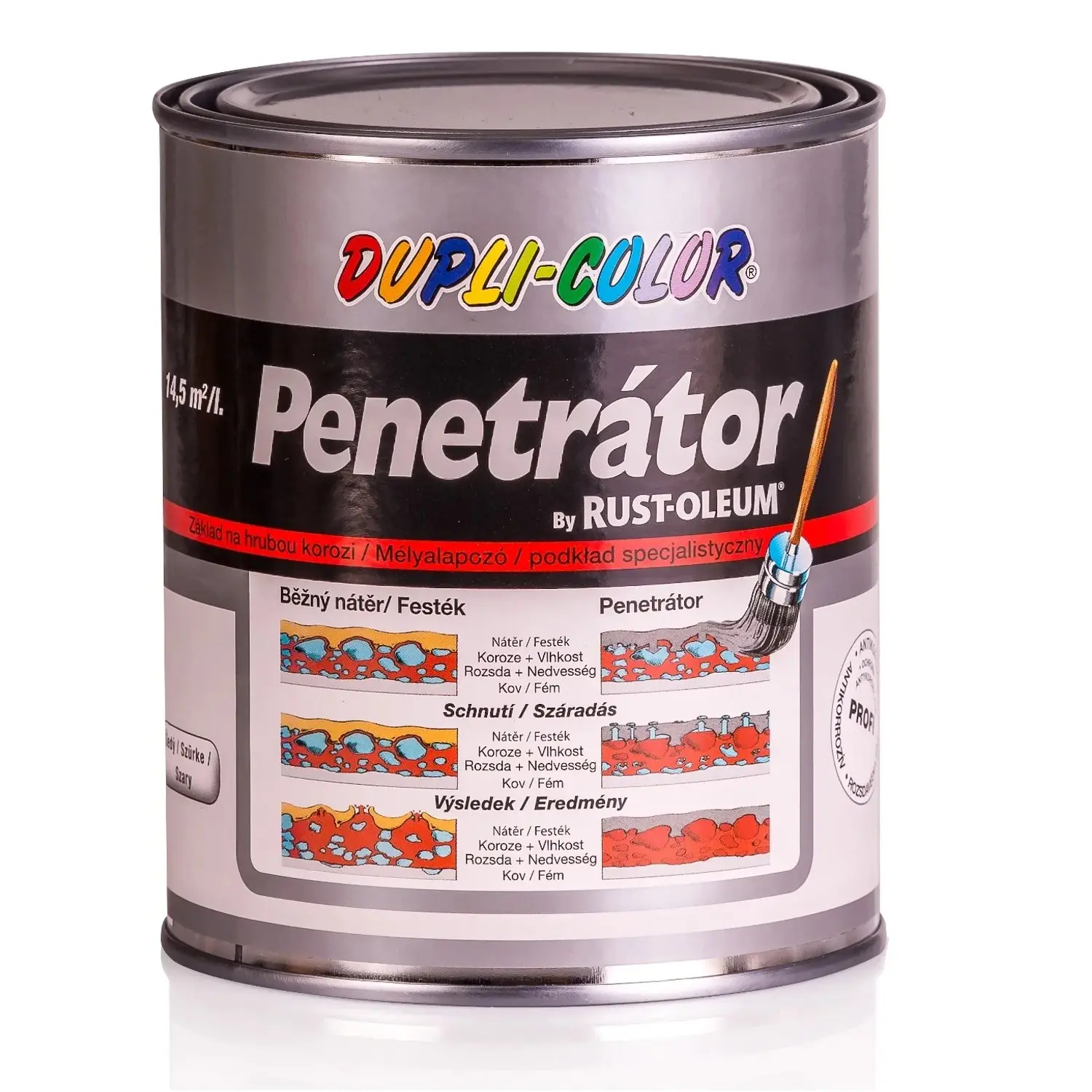 DUPLI-COLOR Penetrátor koroze Alkyton, šedá, 750 ml