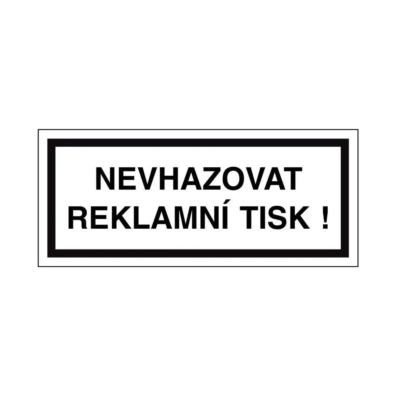 Walteco Zákazová cedulka "Prosím, nevhazovat reklamní tisk" samolepicí, 70x30 mm