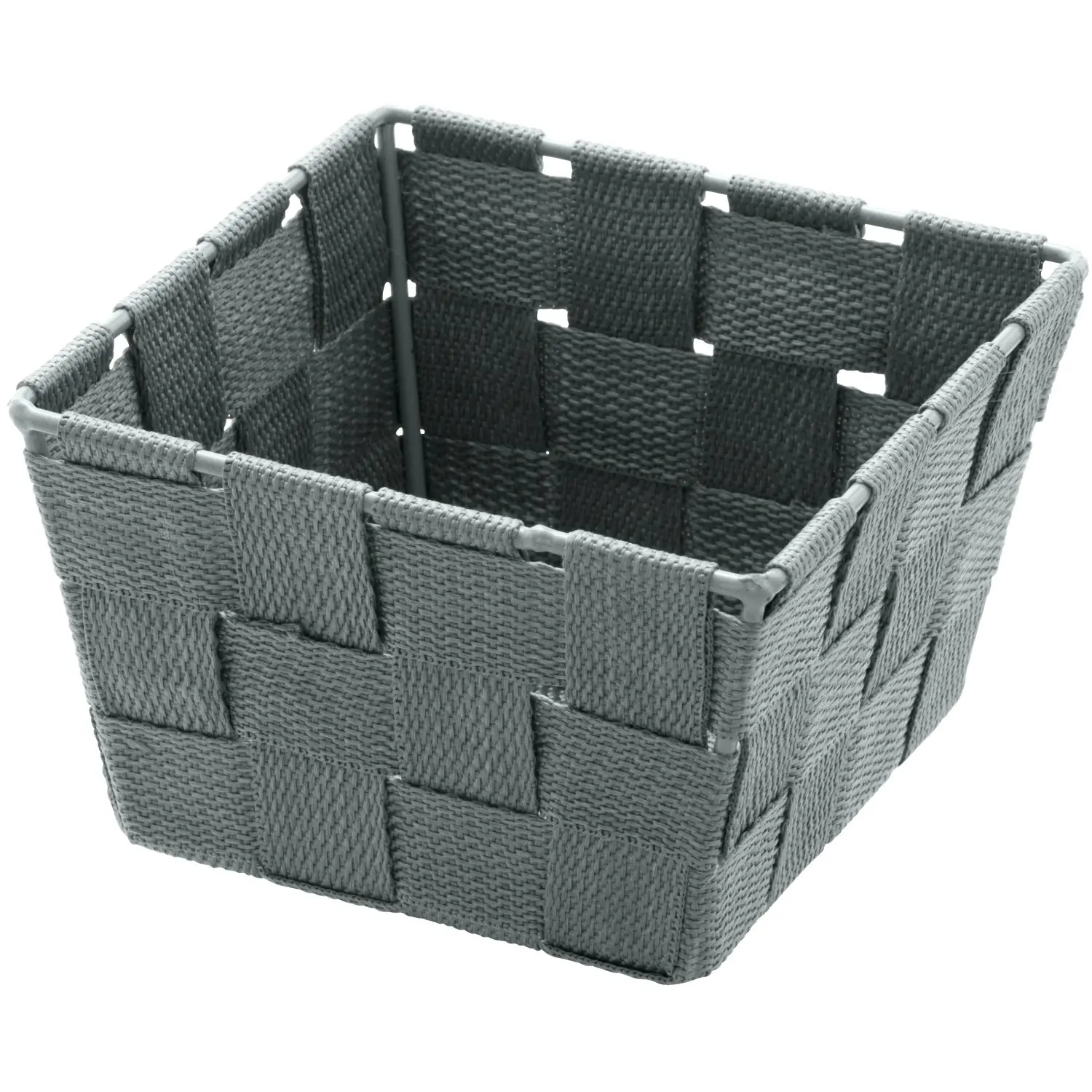 Wenko Úložný košík Adria Mini Square, šedý, 14 x 9 x 14 cm