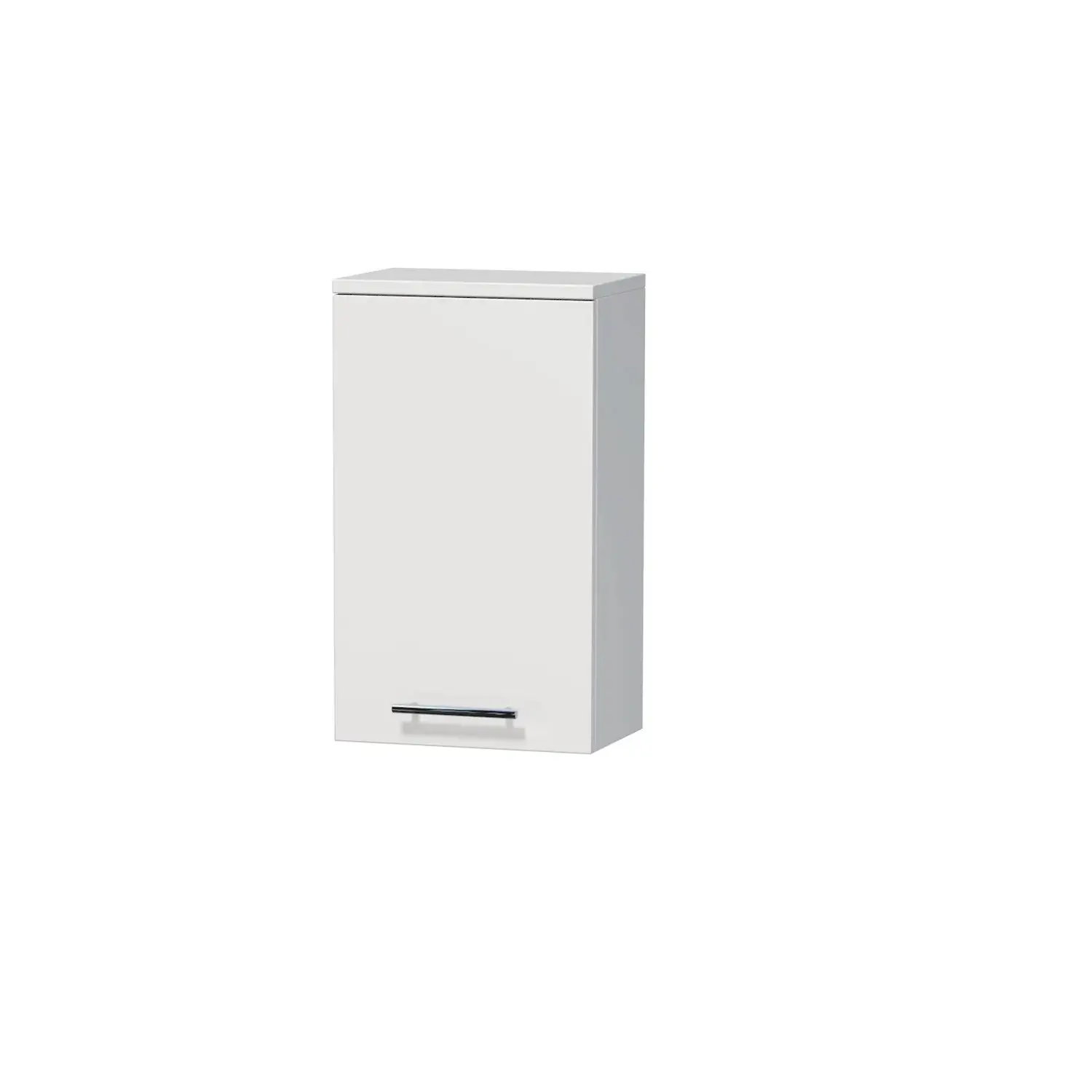 INTEDOOR Horní závěsná skříň BEE levá, úchyt chrom, š. 35 cm, bílá lesk