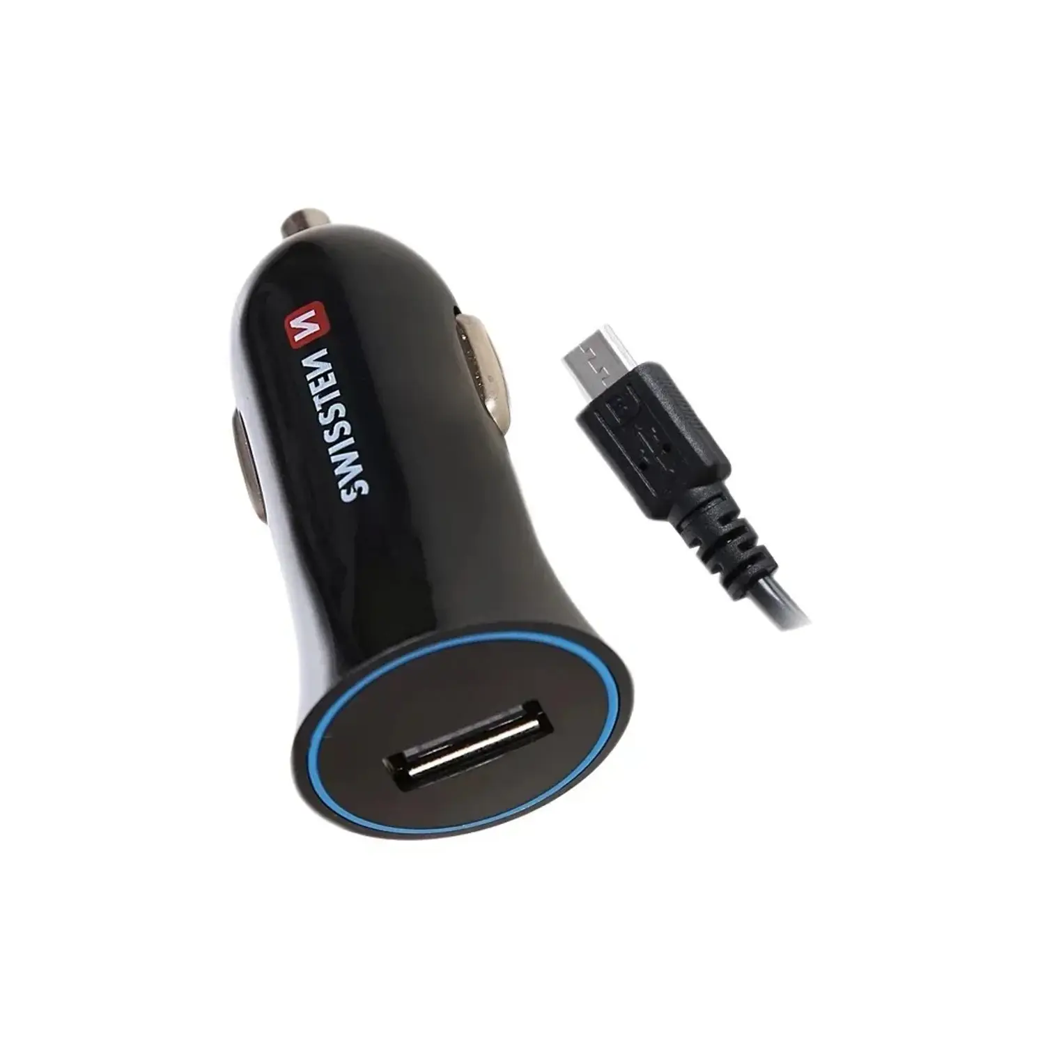 SWISSTEN Nabíječka USB-A 12/24V, 1 A, kabel Micro USB