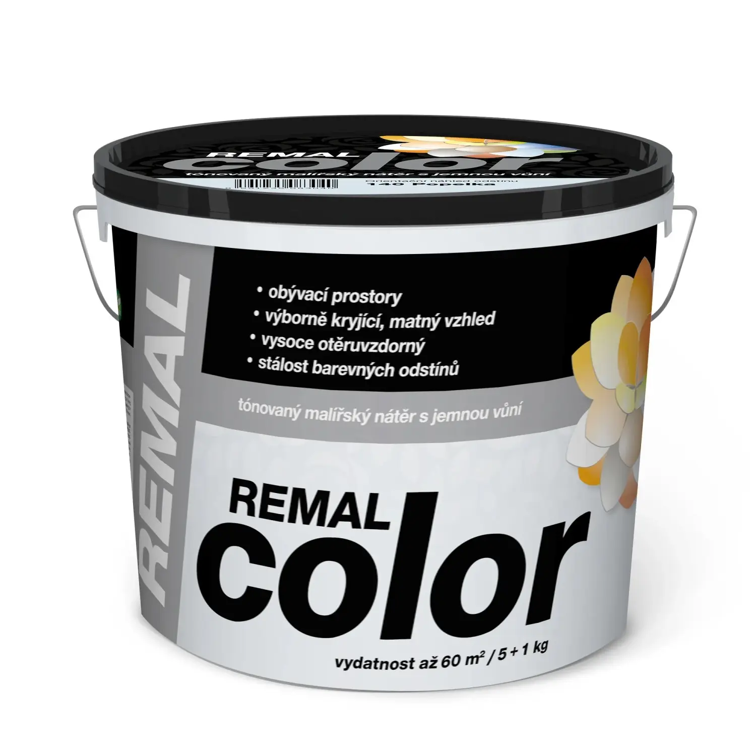 REMAL Color Tónovaný malířský nátěr s jemnou vůní, 140 Popelka, 5 + 1 kg