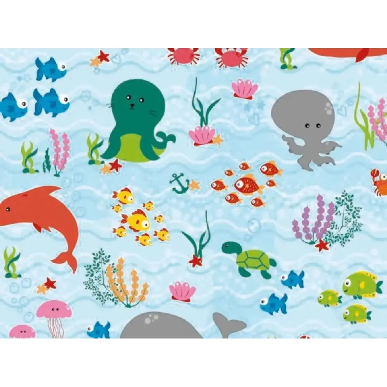 Gekkofix Samolepicí fólie, dětský vzor - podmořský svět, 45 x 200 cm