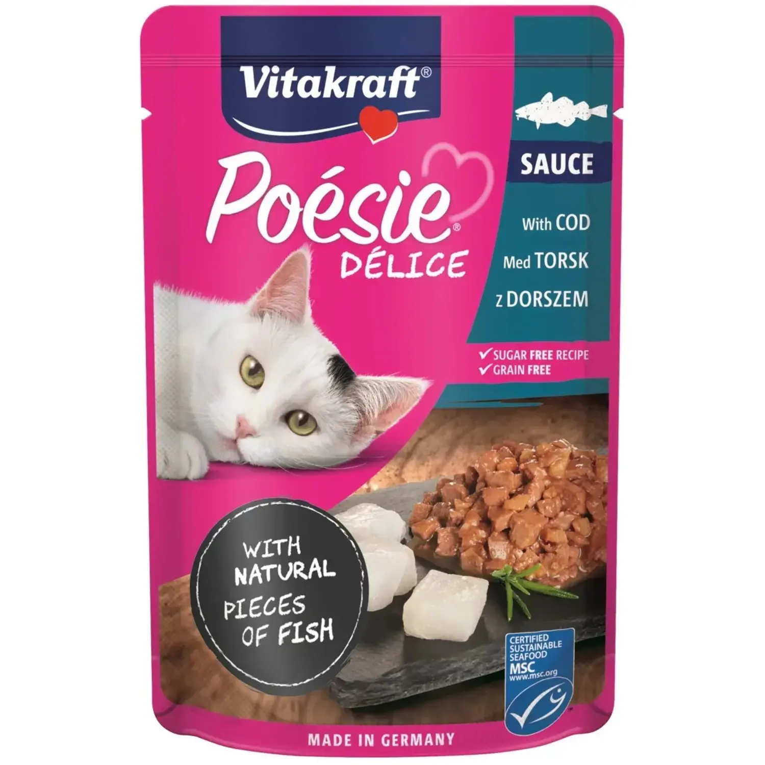 Vitakraft Cat Poésie Délisauce kapsa treska 85g