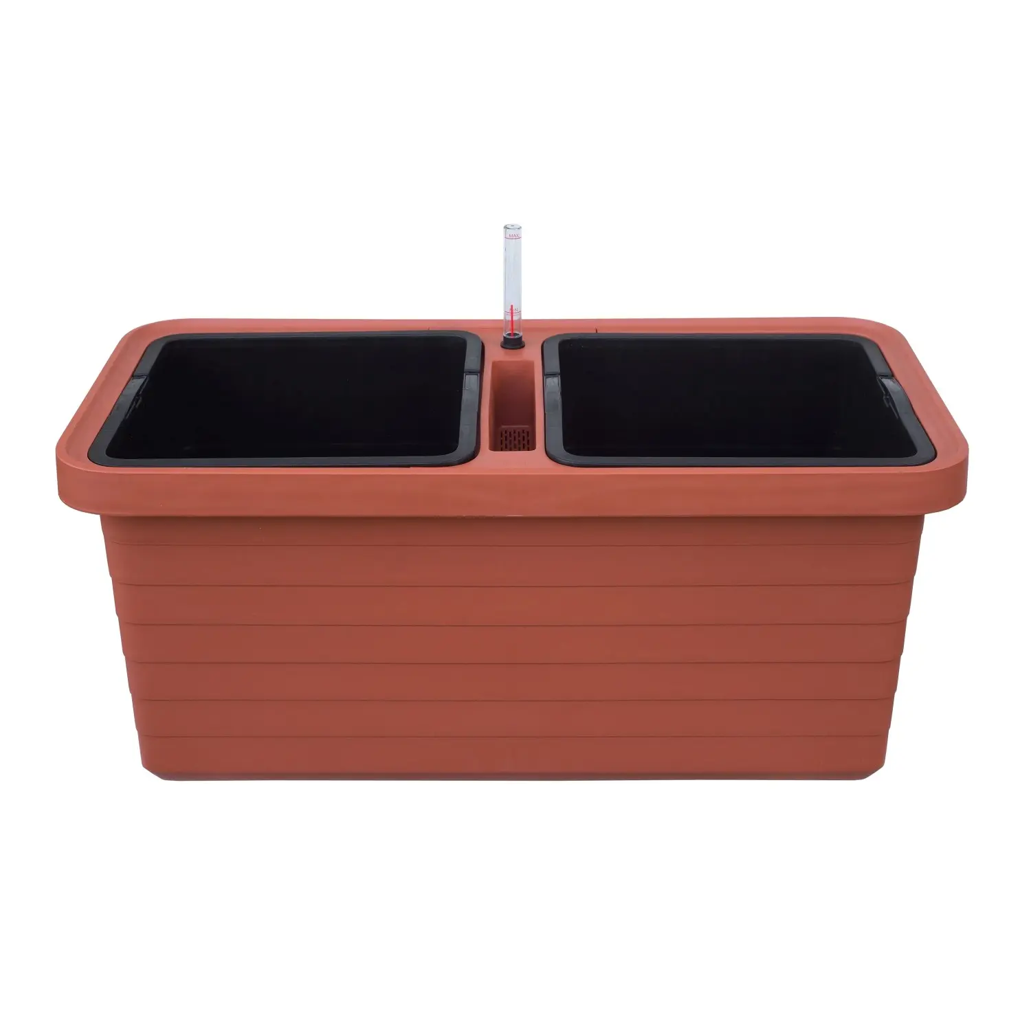 Plastia Velkoobjem. samozavlaž. truhlík Berberis DUO terakota 35 x 78 x 39 cm