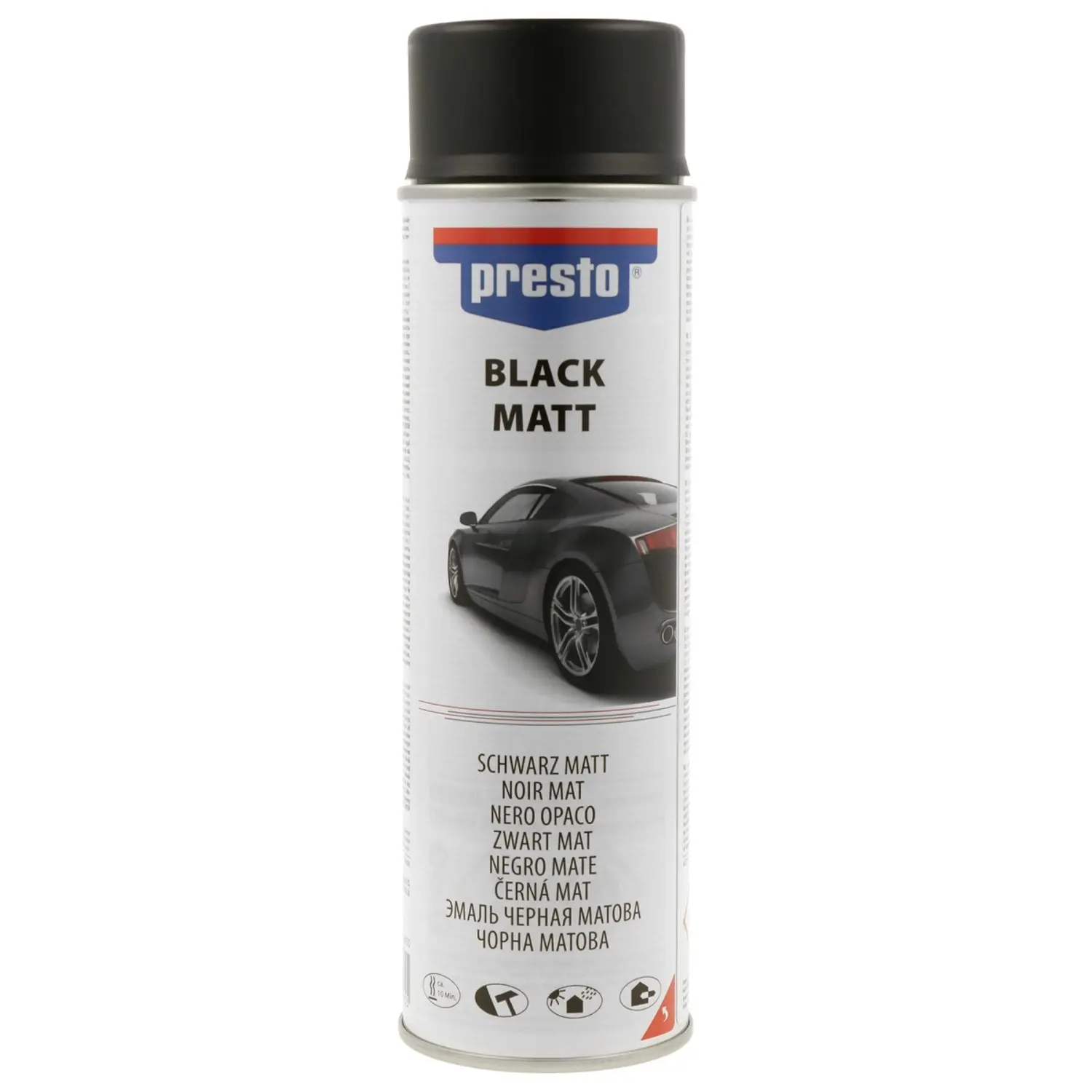 Presto Lak ve spreji 500 ml, černý matný