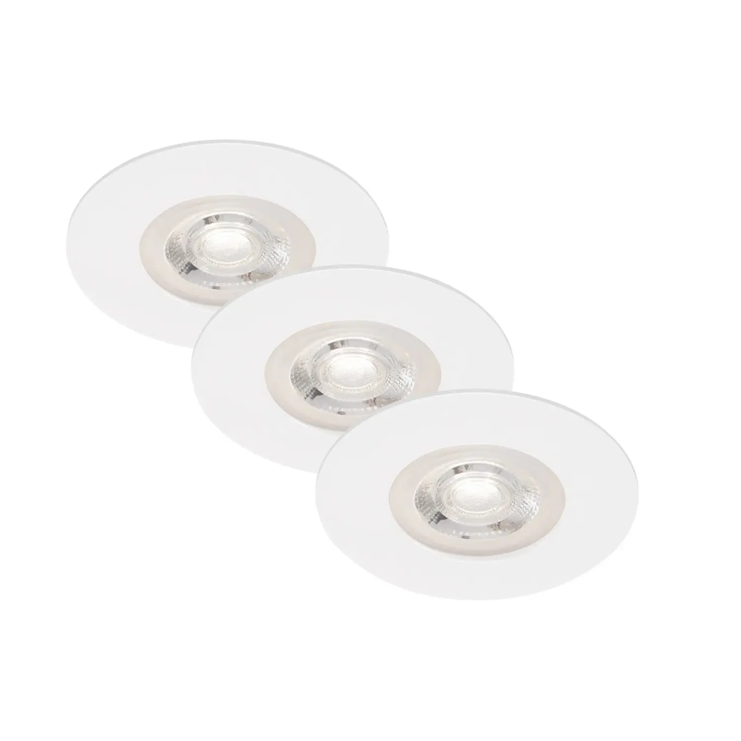 BRI 7036-036 LED vestavná svítidla, pr.9 cm, 3x LED, 4,9 W, 480 lm, bílé - BRILONER