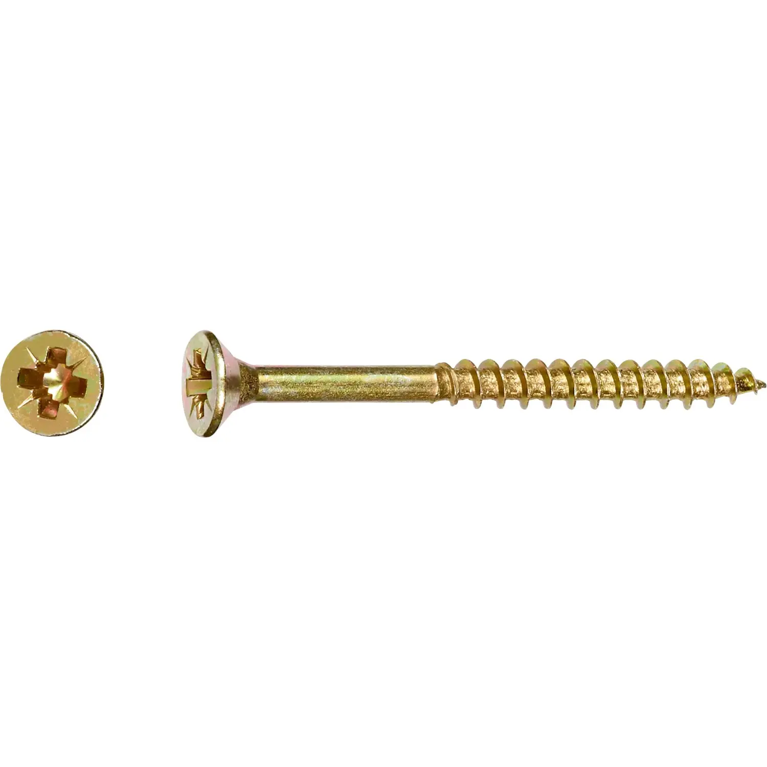 Uni vrut se zápustnou hlavou PZ2 částečný závit žlutě pozink. 4x40 mm, 200 ks