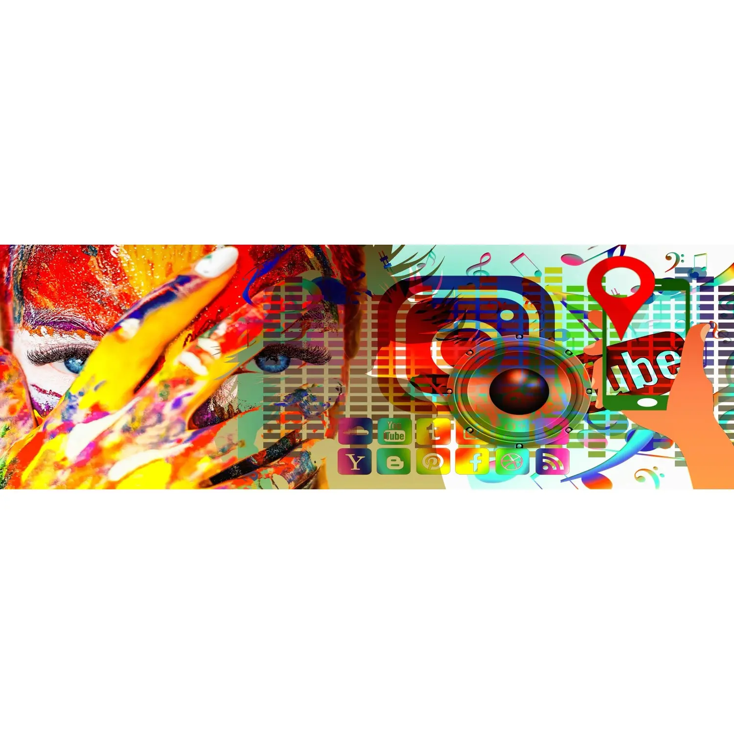 Bondecor Obraz, tištěné plátno Abstrakt 50 x 150 cm