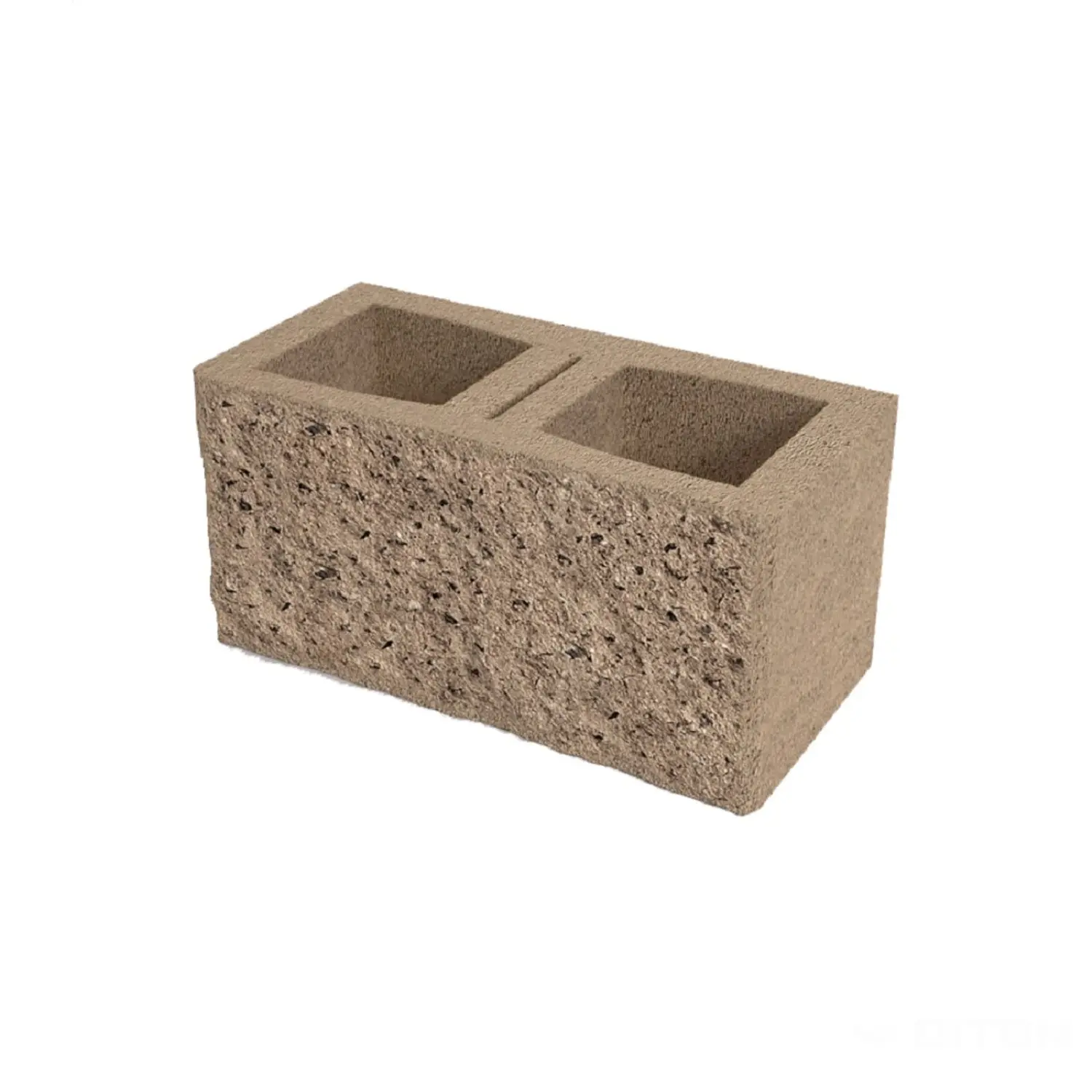 DITON Plotová tvárnice s fazetou A jednostranná písková 38,5 x 19 x 19 cm