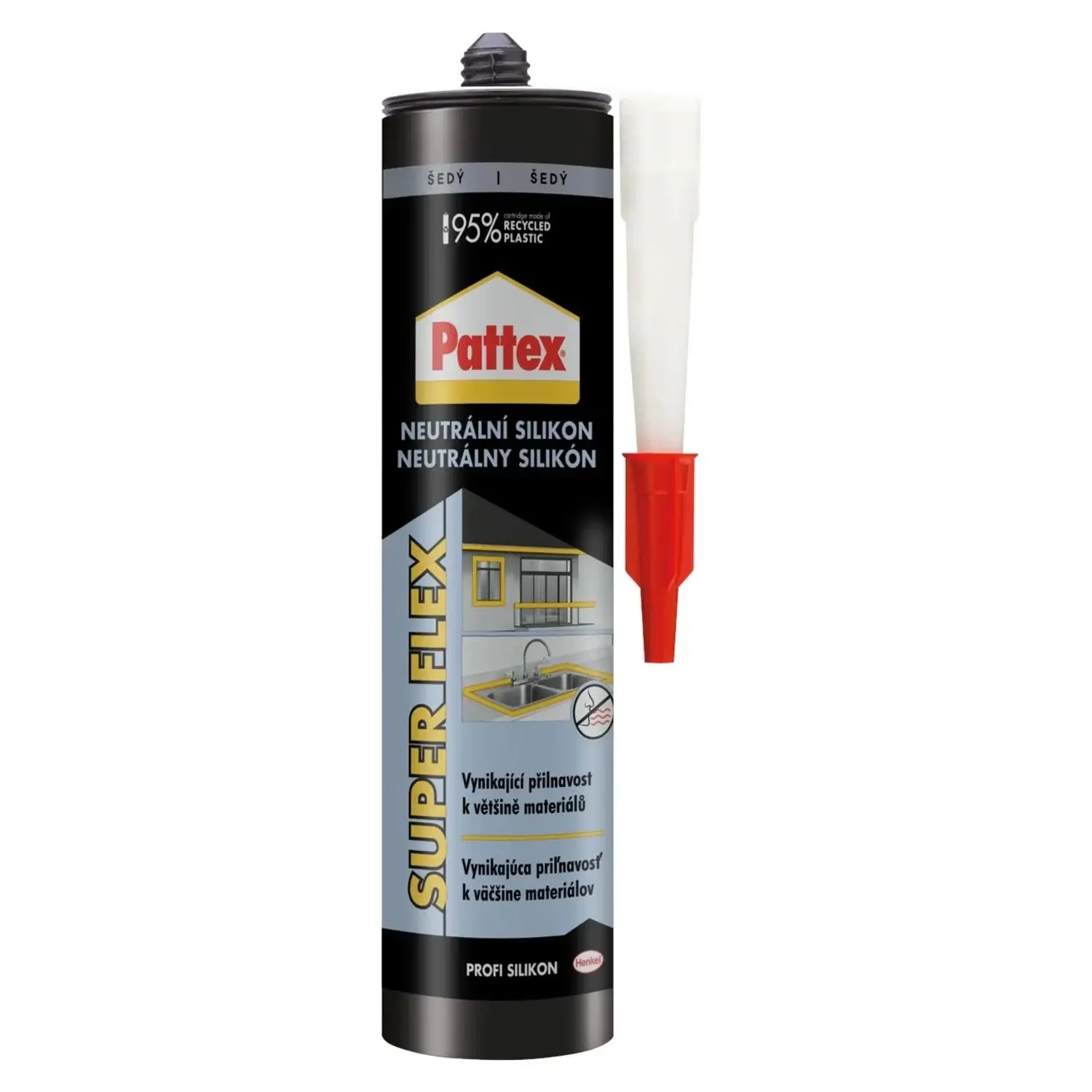 Pattex Neutrální tmel šedý 280 ml