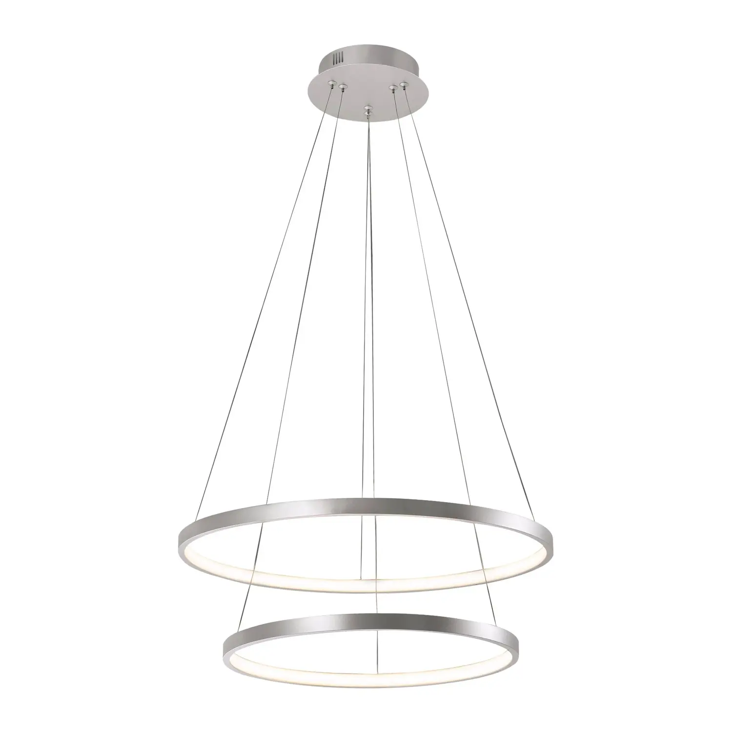 LD 11525-21 CIRCLE LED závěsné svítidlo, stříbrná, kruhové, průměr 50cm 3000K - LEUCHTEN DIREKT / JUST LIGHT