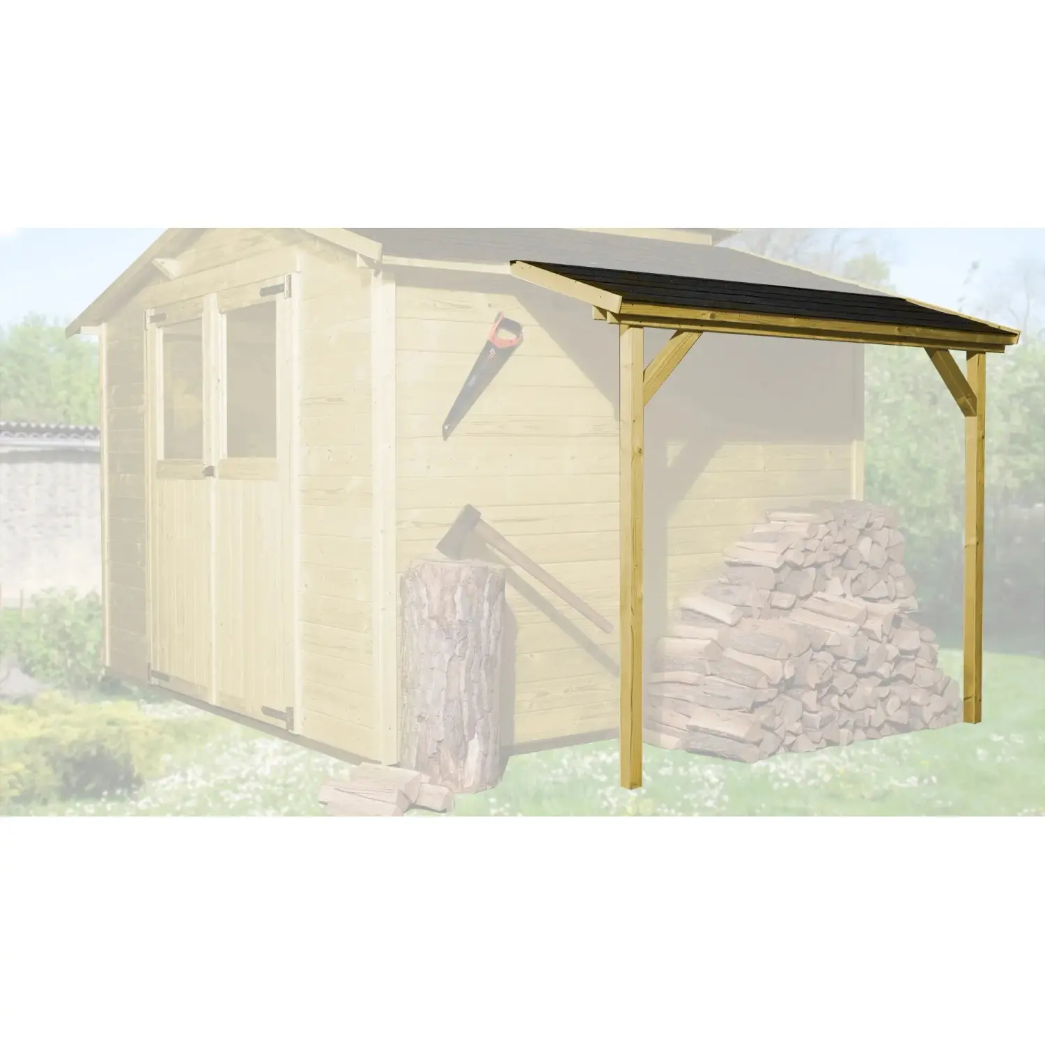 Weka Pultová střecha pro zahradní domky typ 4, lazurovaná, 80 x 200 cm