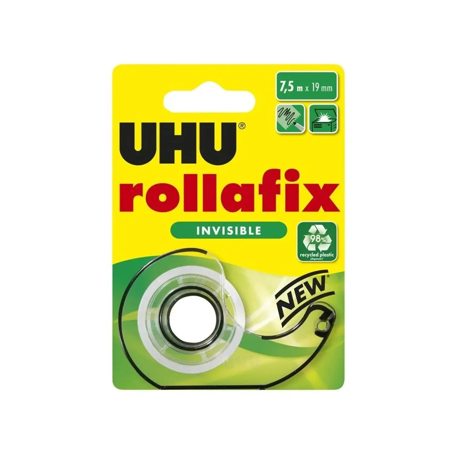 UHU rollafix INVISIBLE Lepicí páska transparentní 19 mm x 7,5 m