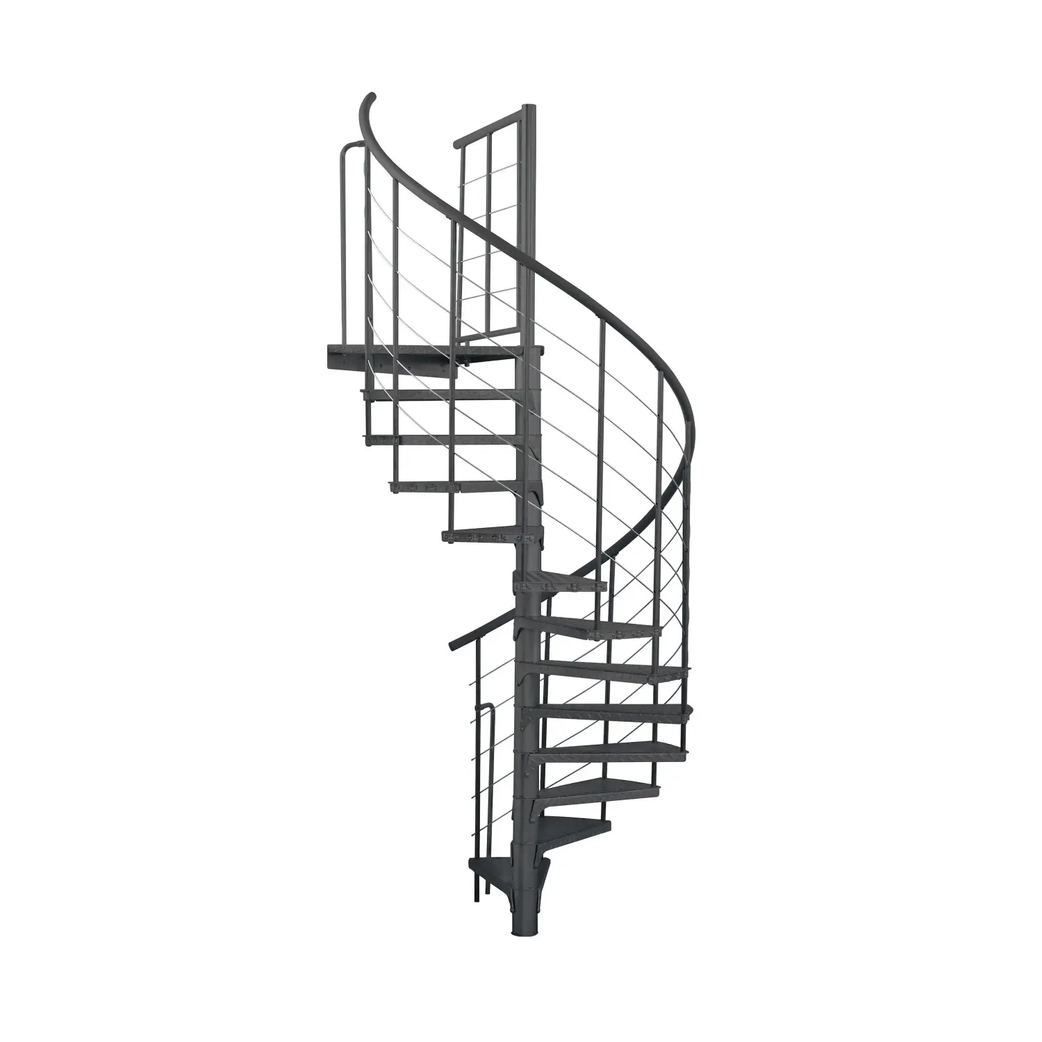 Minka STAIRS Venkovní točité schodiště Rondo Spino Zink Color antracit pr. 160cm