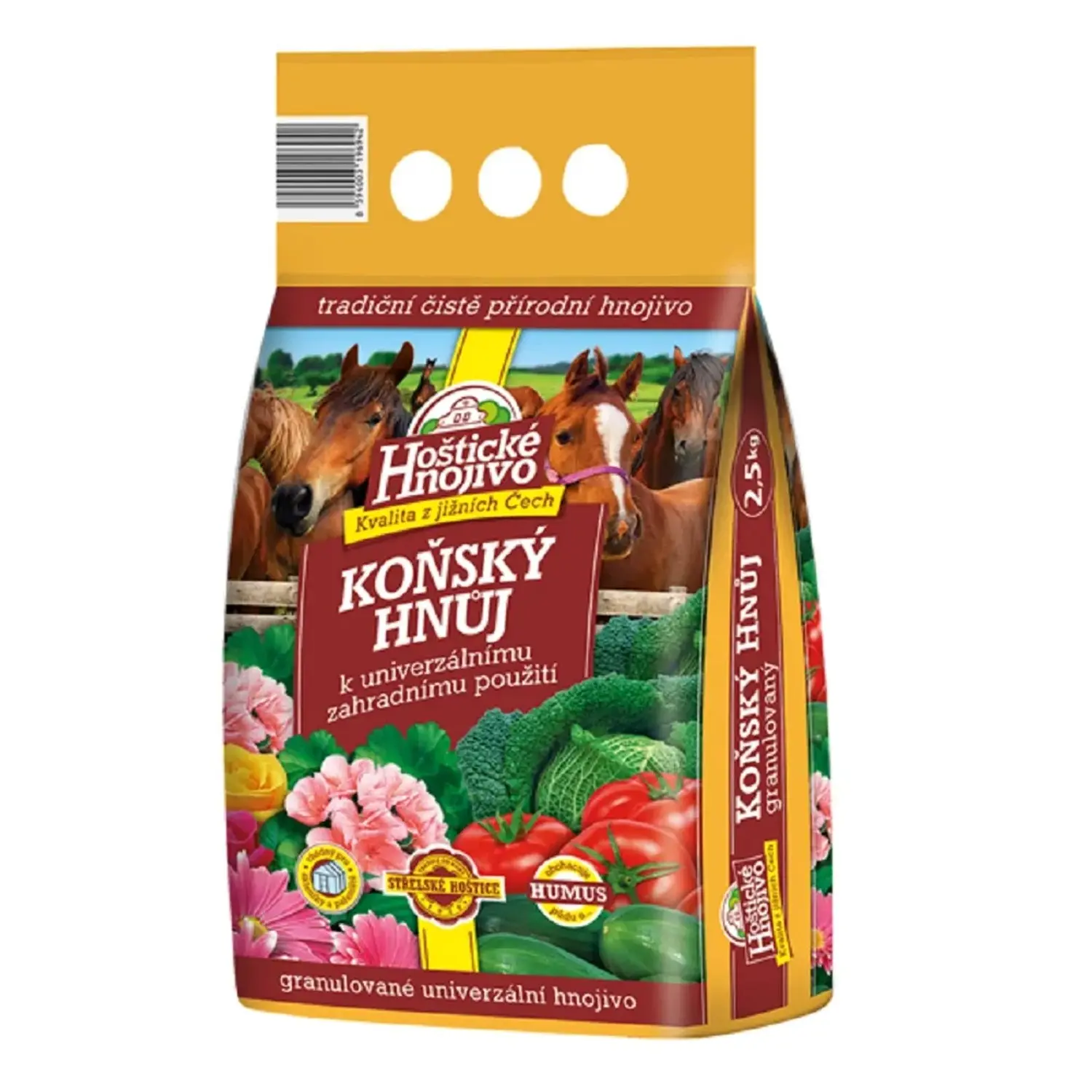 Hoštické Hnojivo Hnůj koňský granulovaný 2,5 kg