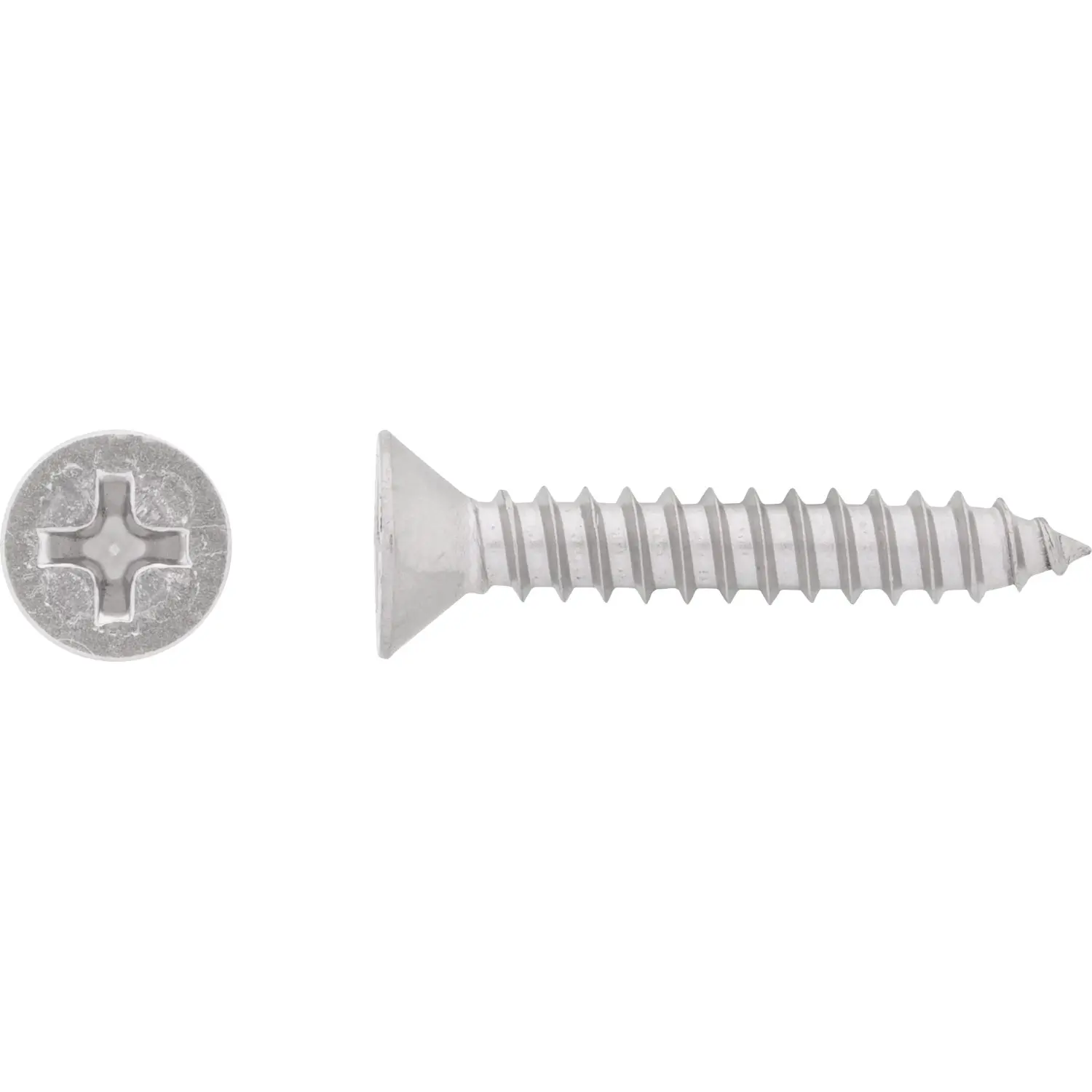 Vrut do plechu se zápustnou hlavou PH2 plný závit ocel A2 4,2 x 25 mm, 12 ks