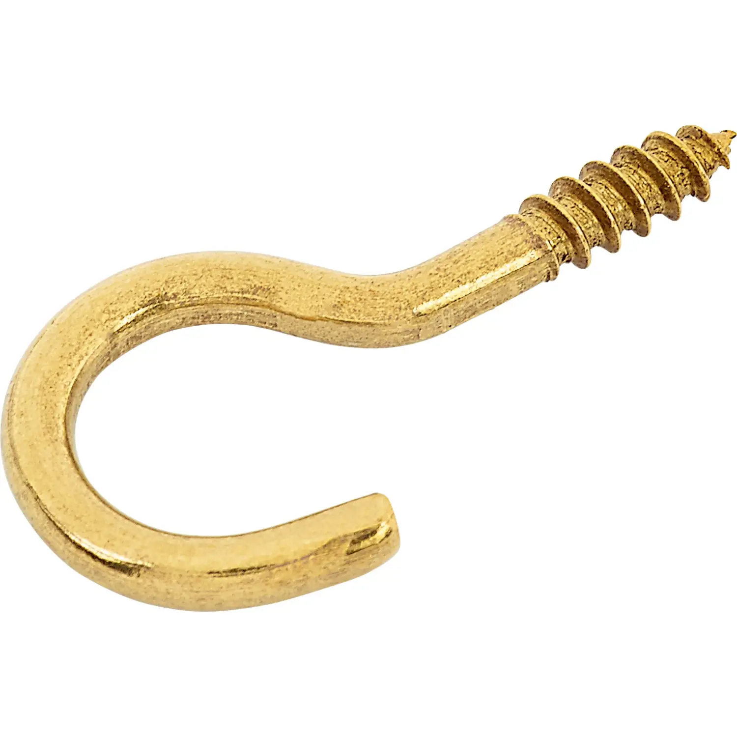 Šroubovací hák zahnutý mosazný pr. 2 x 20 mm, 6 ks