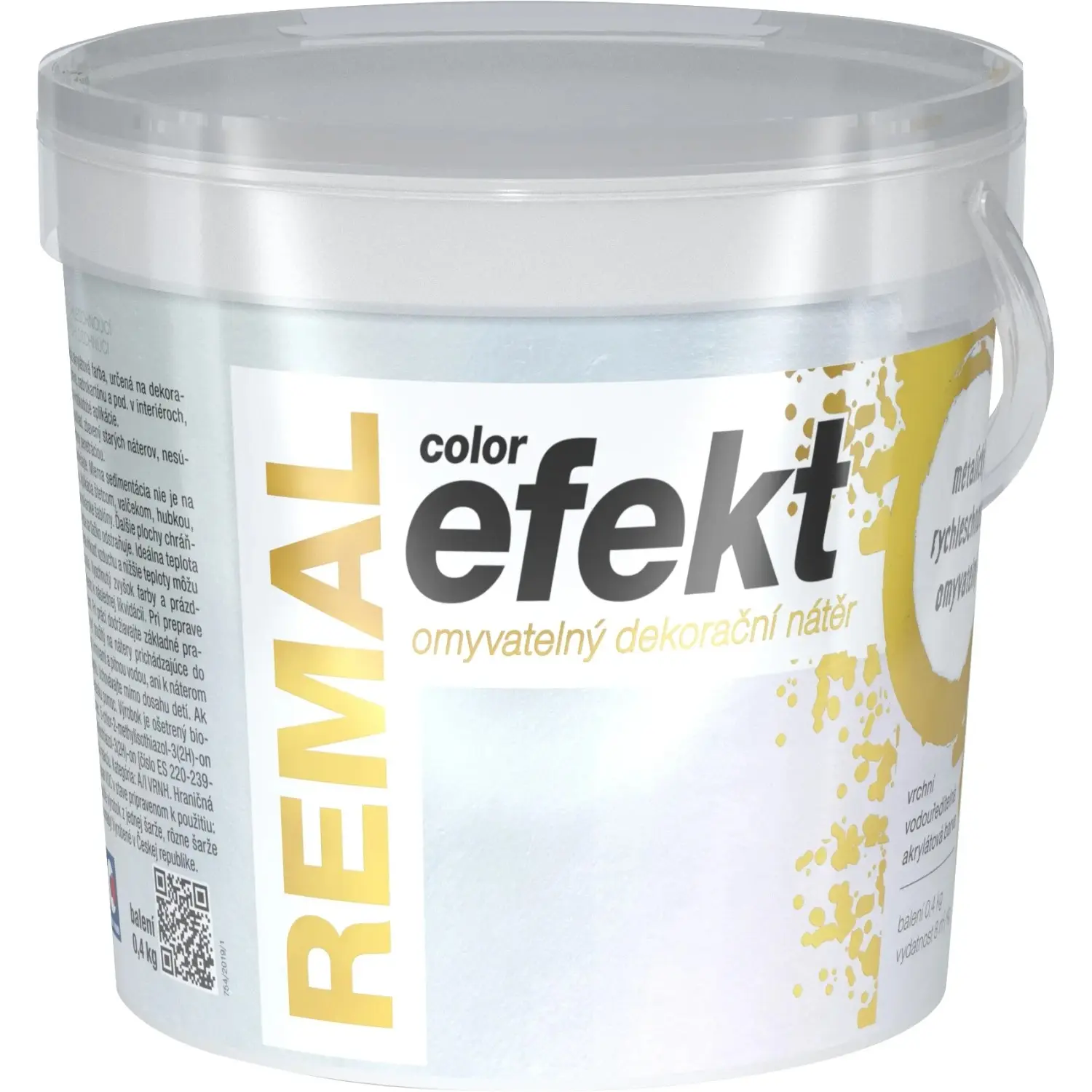 REMAL Omyvatelný dekorační malířský nátěr Color Efekt 0910 perleť.stříbrný 400 g