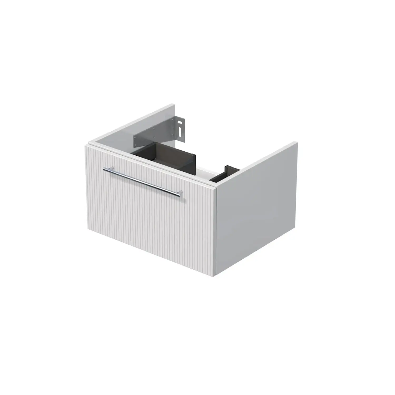 INTEDOOR Koupel.skříň pod desku BEE, úchyt chrom, š. 60 cm, bílá 3D pruhy