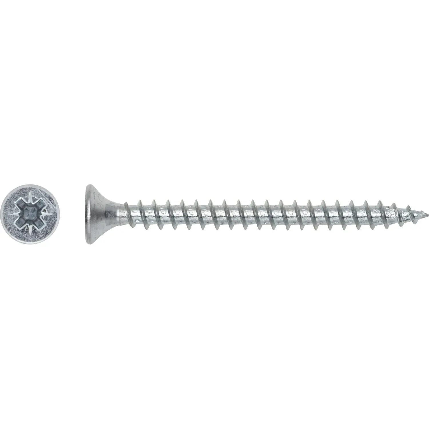 Uni vrut se zápustnou hlavou TX20 plný závit bíle pozink. 4x45 mm, 15 ks