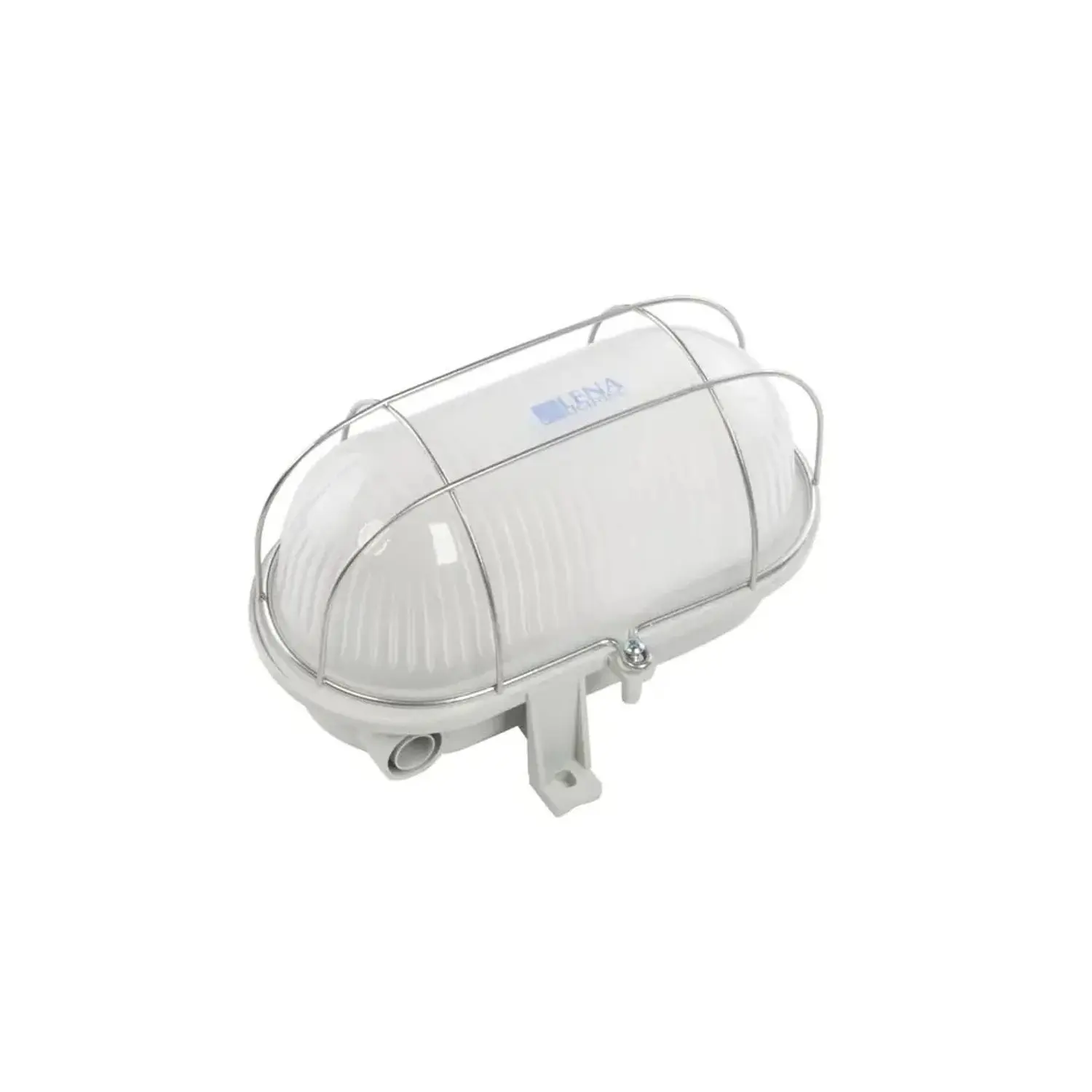 Lena-lighting Stropní/nástěnné svítidlo Oval 100, E27, šedé, 195 x 135 x 115 mm
