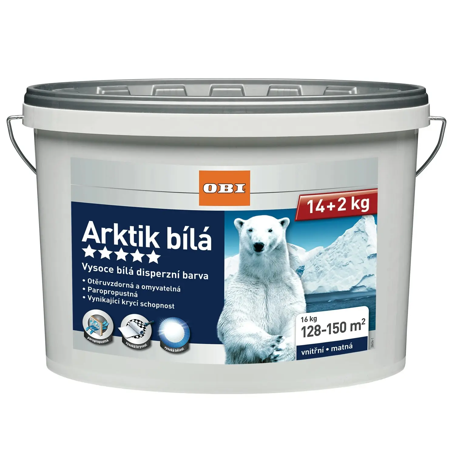 OBI Interiérová barva Arktik bílá matná 14 + 2 kg