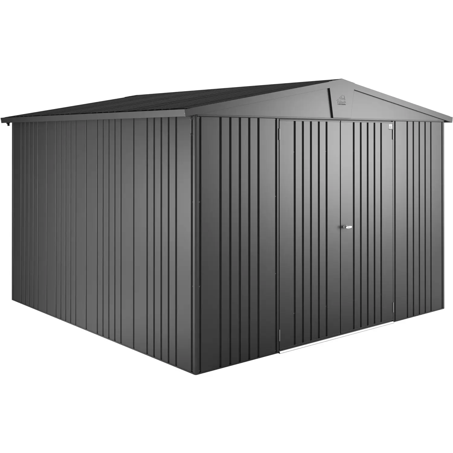 Biohort Plechový zahradní domek Europa 7 tm.šedá, 300 x 316 cm